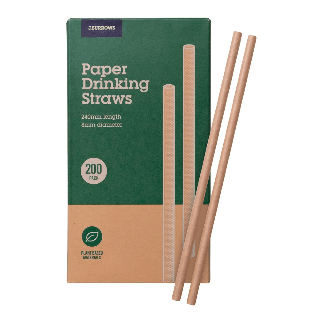 1 J.Burrows Kraft Paper Straws 4000 Pack 8mm, 1 of 4