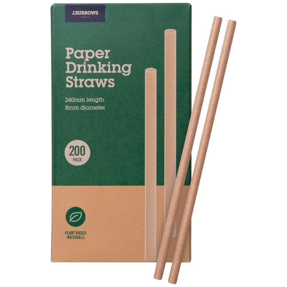 1 J.Burrows Kraft Paper Straws 4000 Pack 8mm, 1 of 4