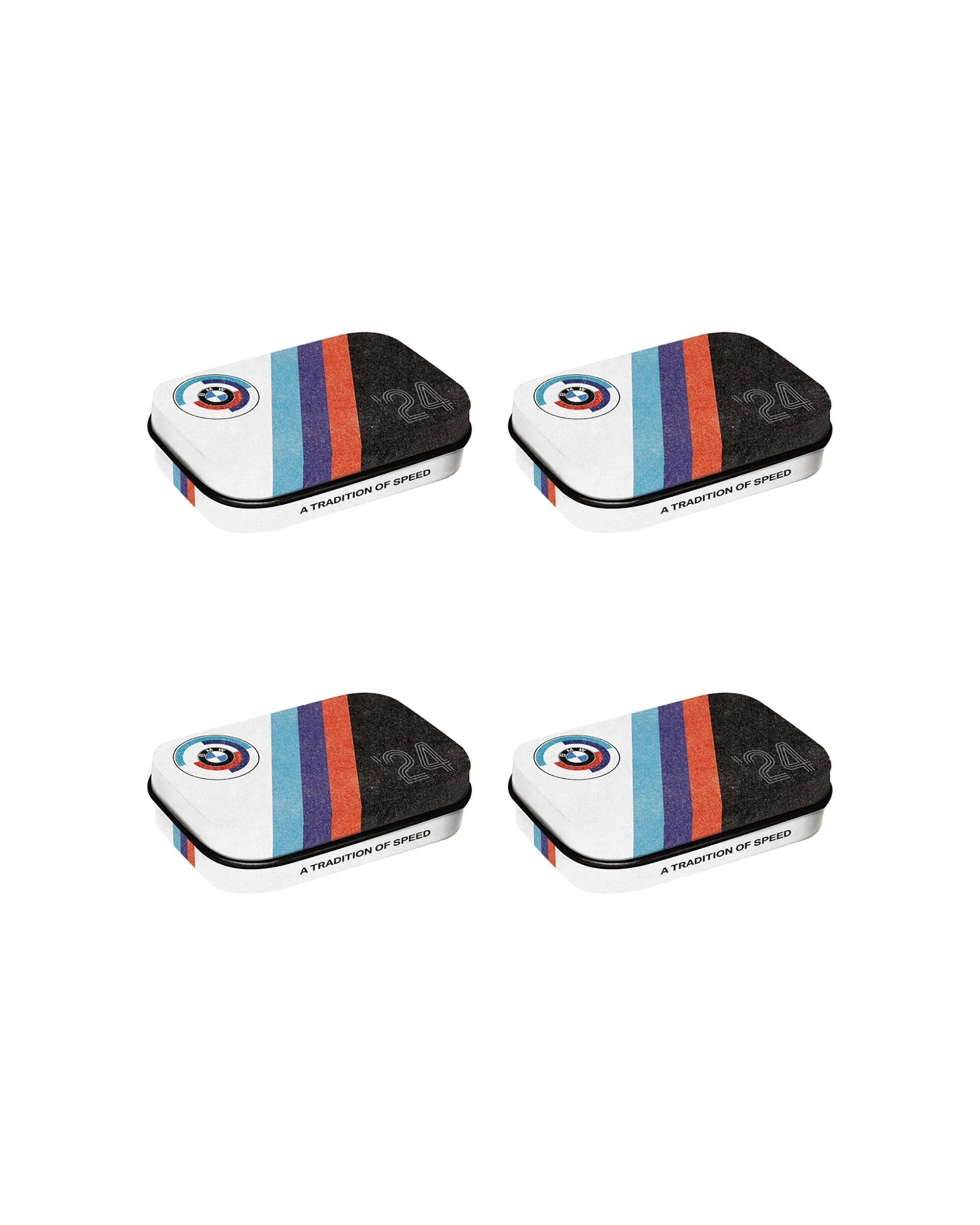 1 Nostalgic-Art 4PK Pocket Box with Mints - BMW Motorsport Tradition of Speed - Black, 1 of 2