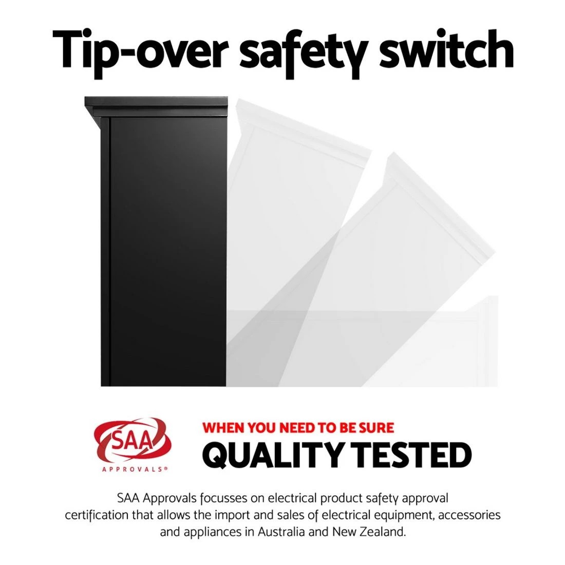 7 Devanti Electric Fireplace Fire Heater 2000W - Black, 7 of 7