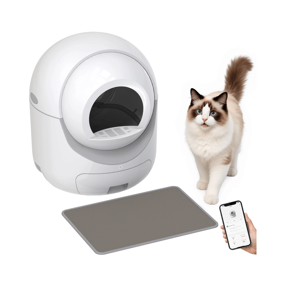 2 Advwin 70l Self Cleaning Cat Litter Box, 2 of 7