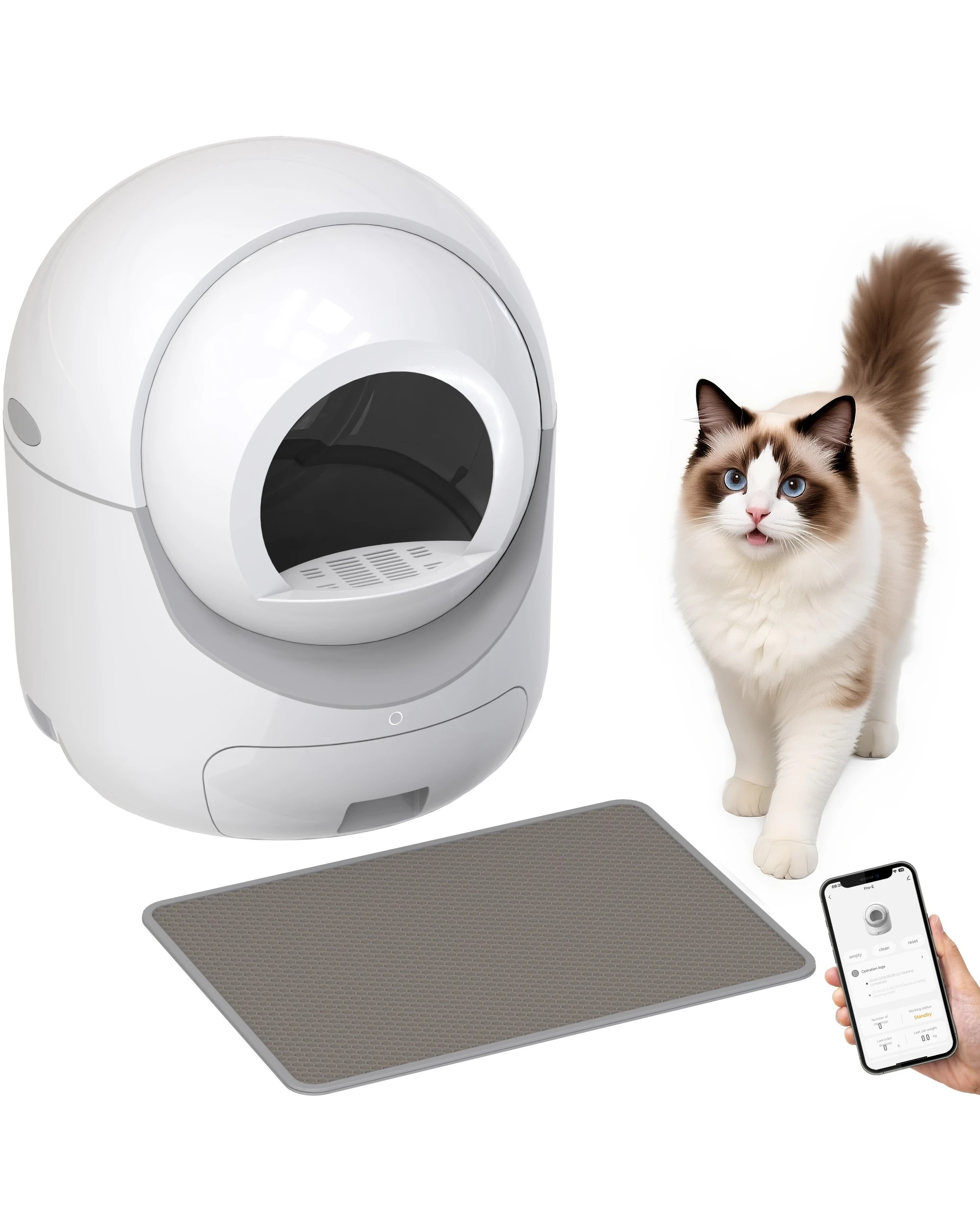 2 Advwin 70l Self Cleaning Cat Litter Box, 2 of 7