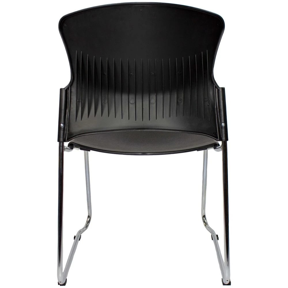 4 Steelco Adam Stacking Chair Black Visitor Chairs and Stools, 4 of 5