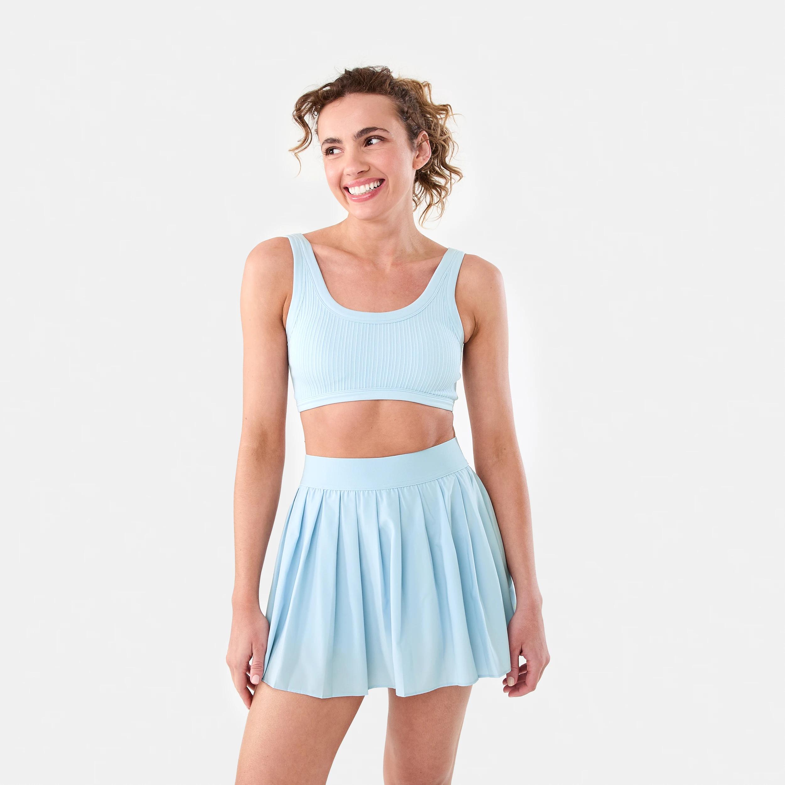 8 Active Womens Seamfree Rib Crop Top Blu Spindl, 8 of 8