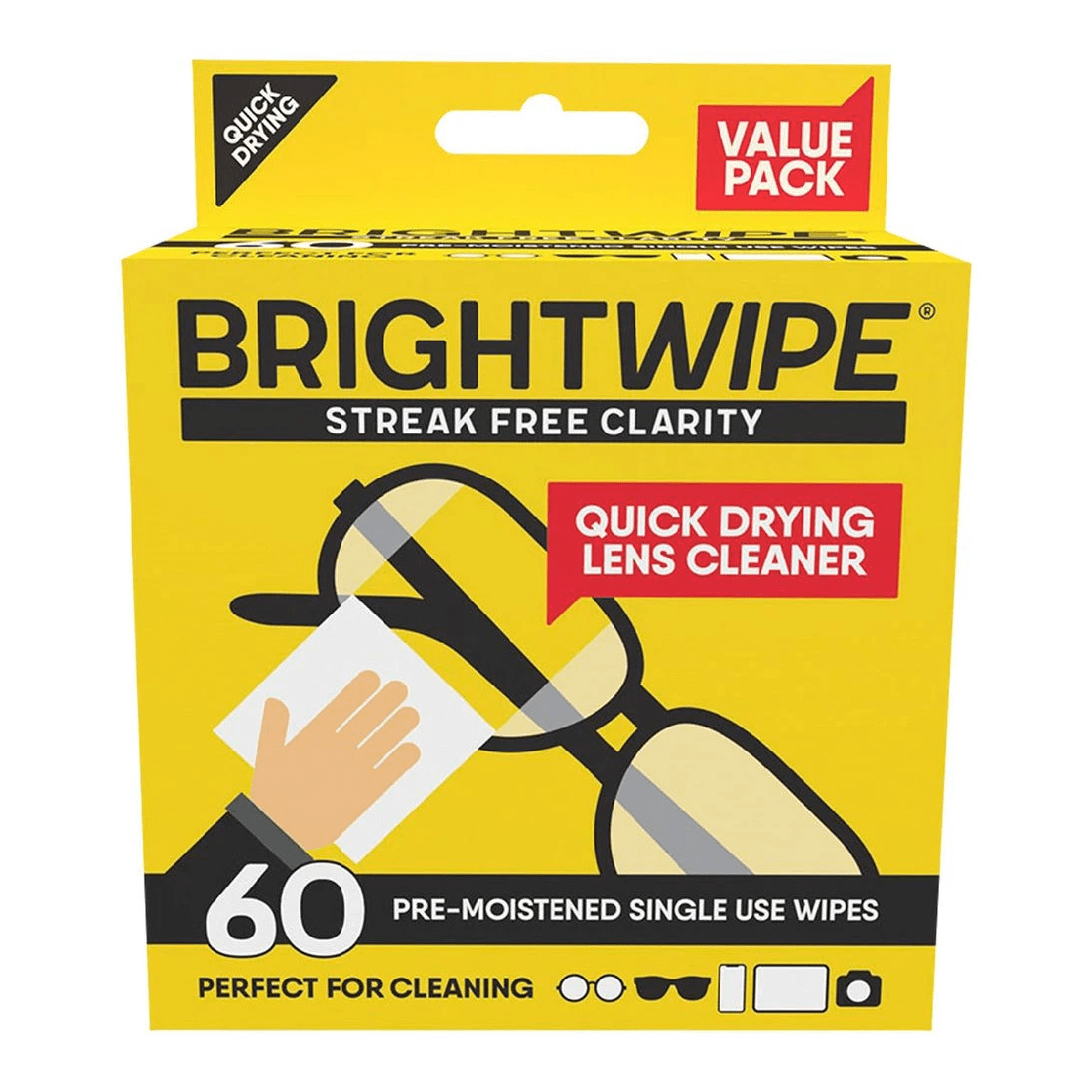1 Brightwipe Lens Cleaner Wipes 60 Pack, 1 of 4
