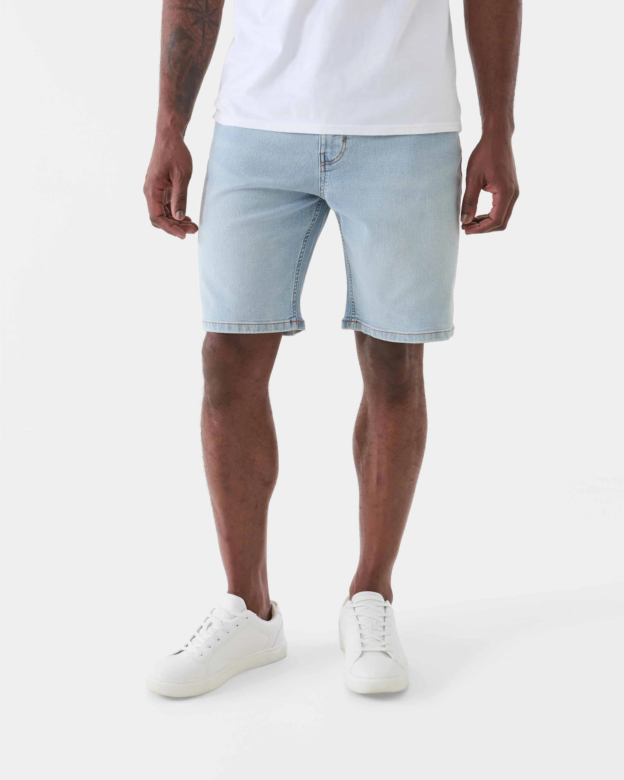 6 Straight Denim Shorts Blue Light, 6 of 6