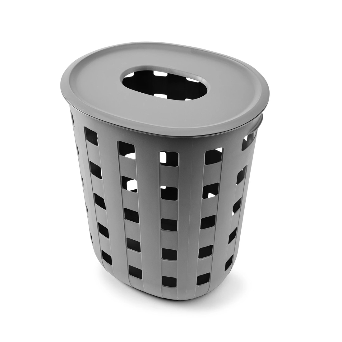 3 80L Trellis Laundry Hamper - Charcoal, 3 of 7