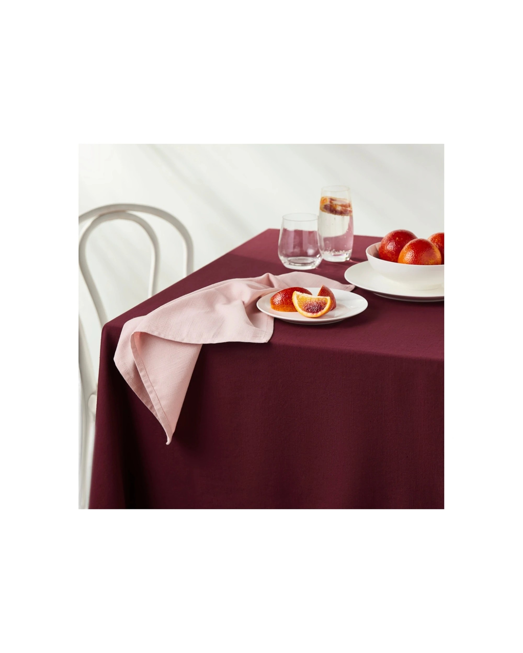 2 Maxwell And Williams Cotton Classics Rectangular Tablecloth 230x150cm Soft Feel - Purple, 2 of 4