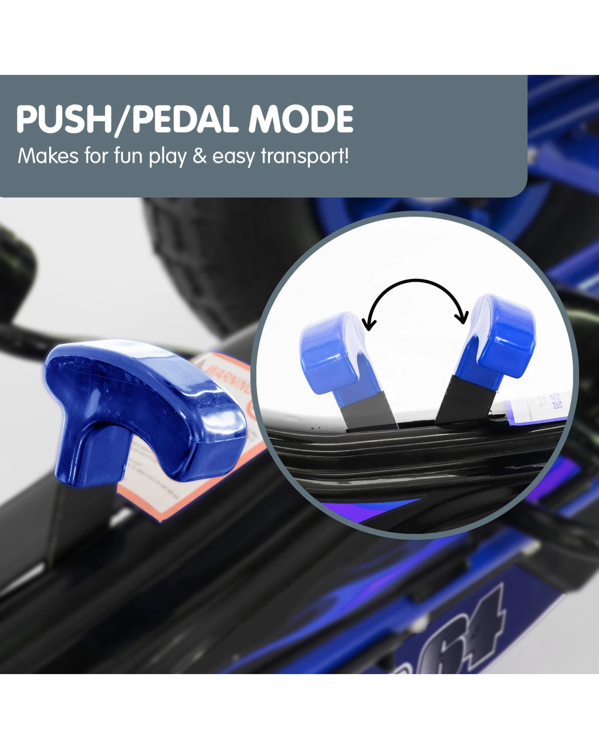 5 Kahuna G95 Kids Ride On Pedal Go Kart - Blue, 5 of 10