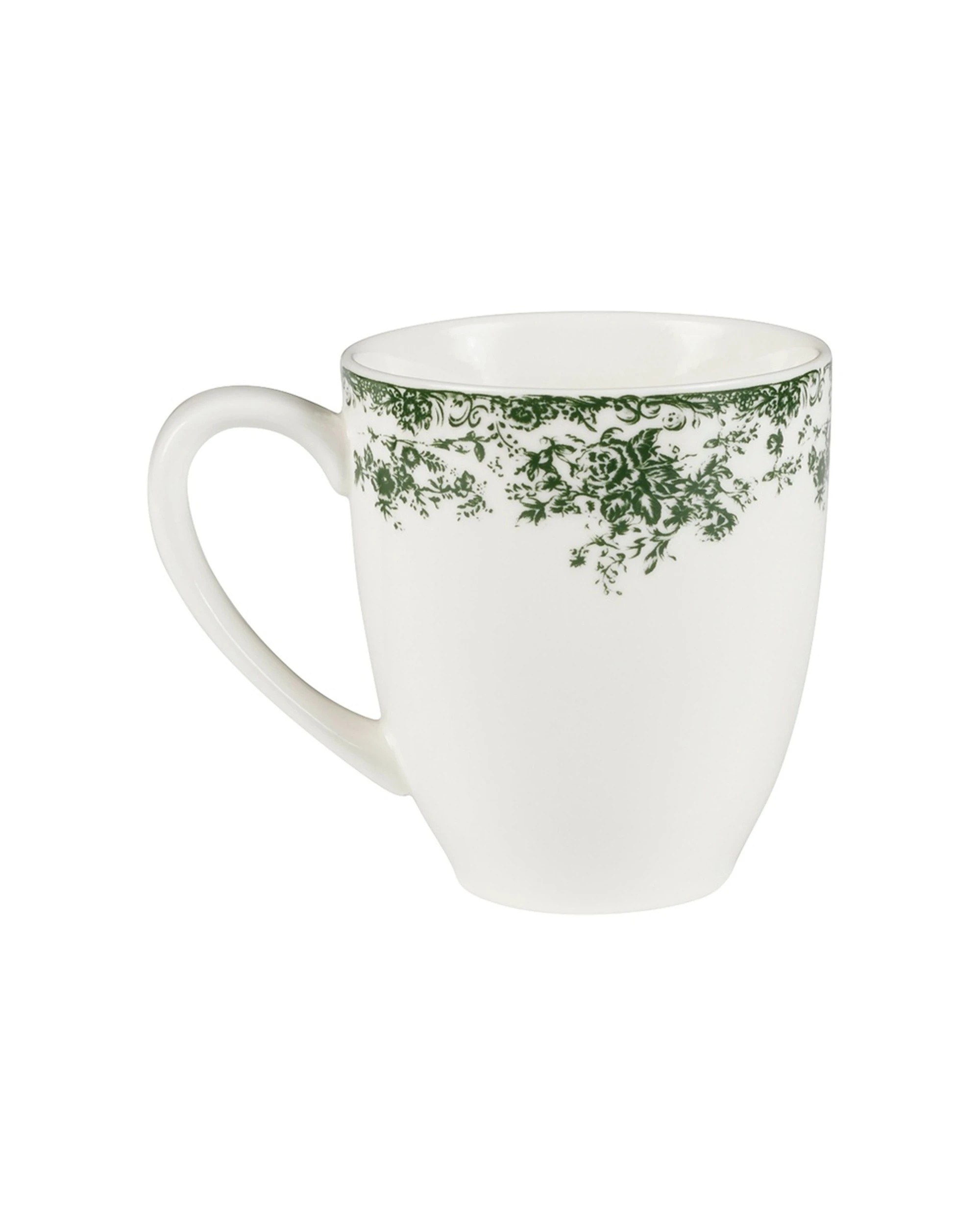 3 Casa Domani 4PK Rosetta Coupe Porcelain Mug Set 370ml - Green, 3 of 4