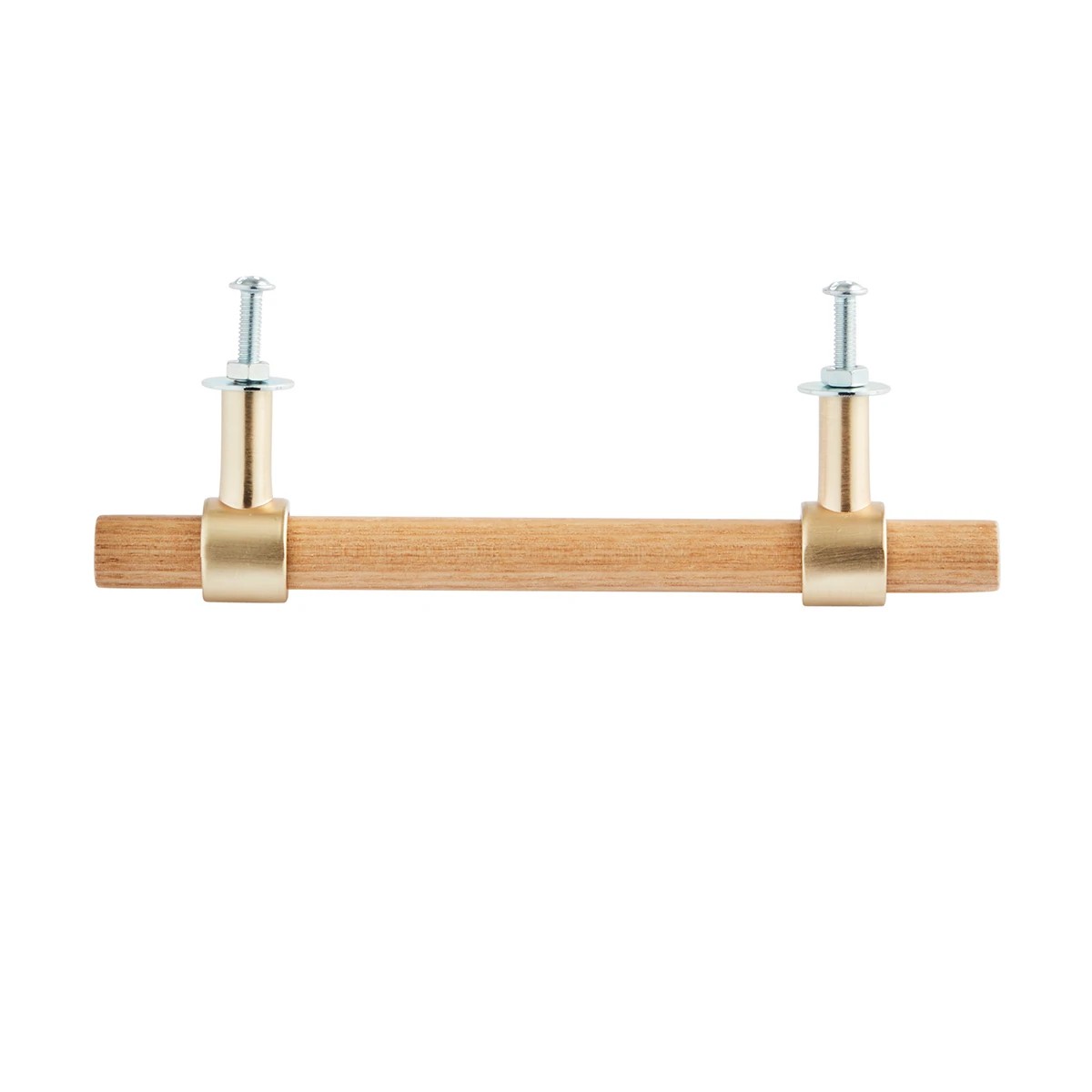 4 2 Pack Large Oak and Gold Look Handles, 4 of 6