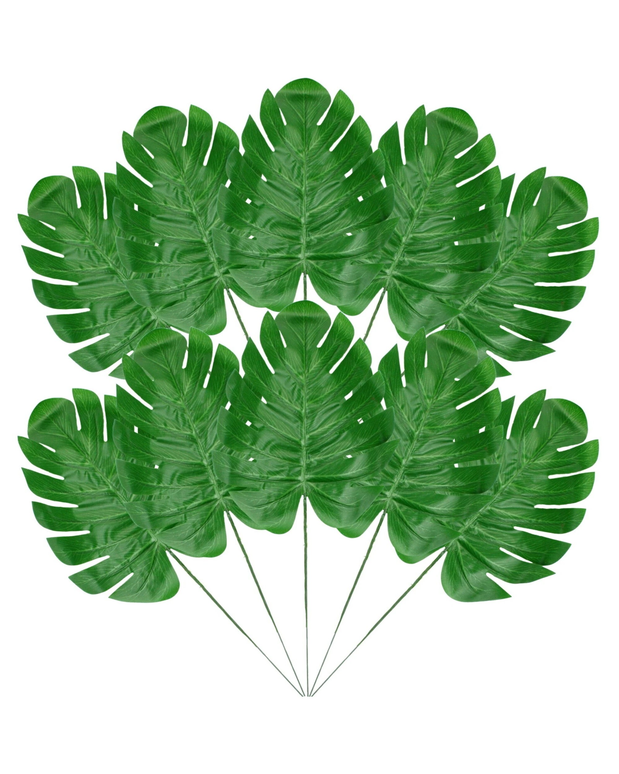1 FunExpress Artificial Tropical Palm Leaves With Wire 20cm Pack of 10, 1 of 1