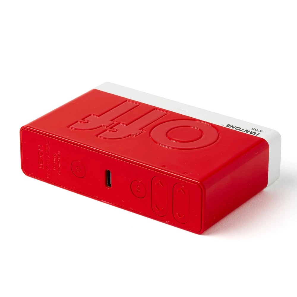 5 Lexon Flip Classic Reversible Alarm Clock PANTONE - 2035 Red - Red, 5 of 5
