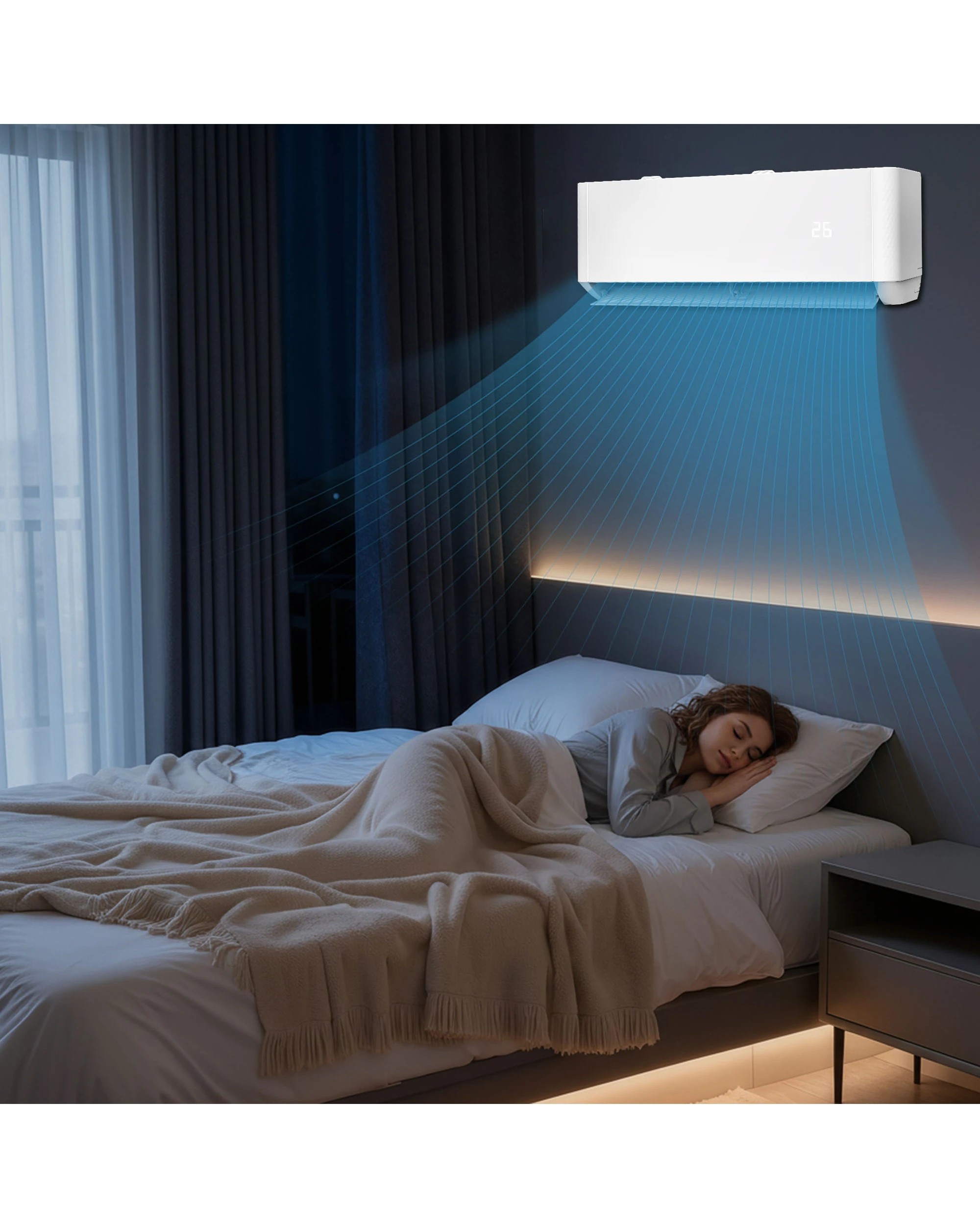 10 Advwin 2.64Kw Inverter Split Air Conditioner Reverse Cycle APP Control - White, 10 of 10