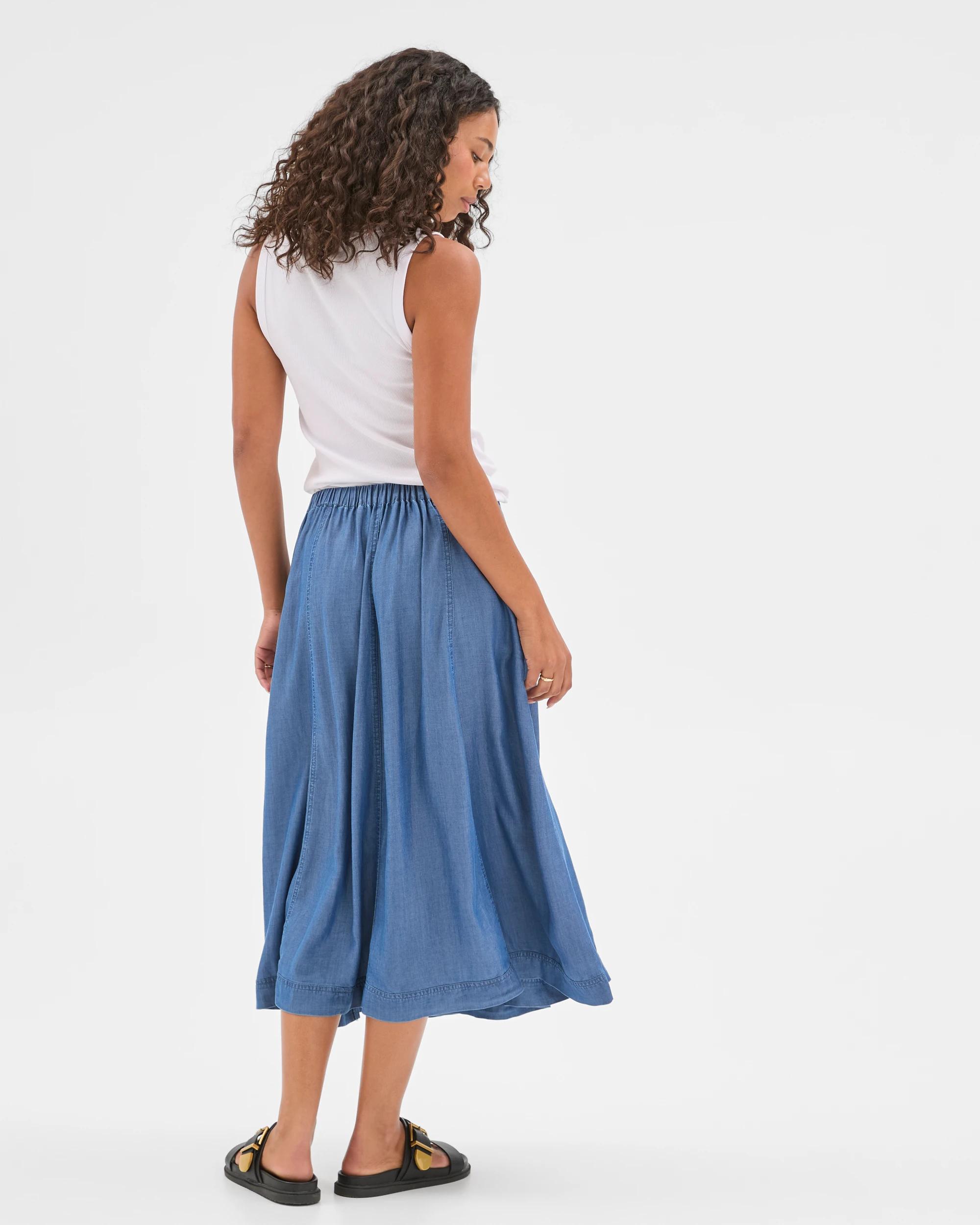 6 Target Woman Full Panel Midi Skirt CHAMBRAY, 6 of 7