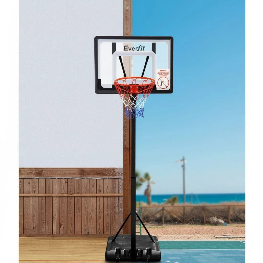 5 Everfit 2.6M Basketball Hoop Stand System Adjustable Portable Pro Kids Clear - Multi, 5 of 7