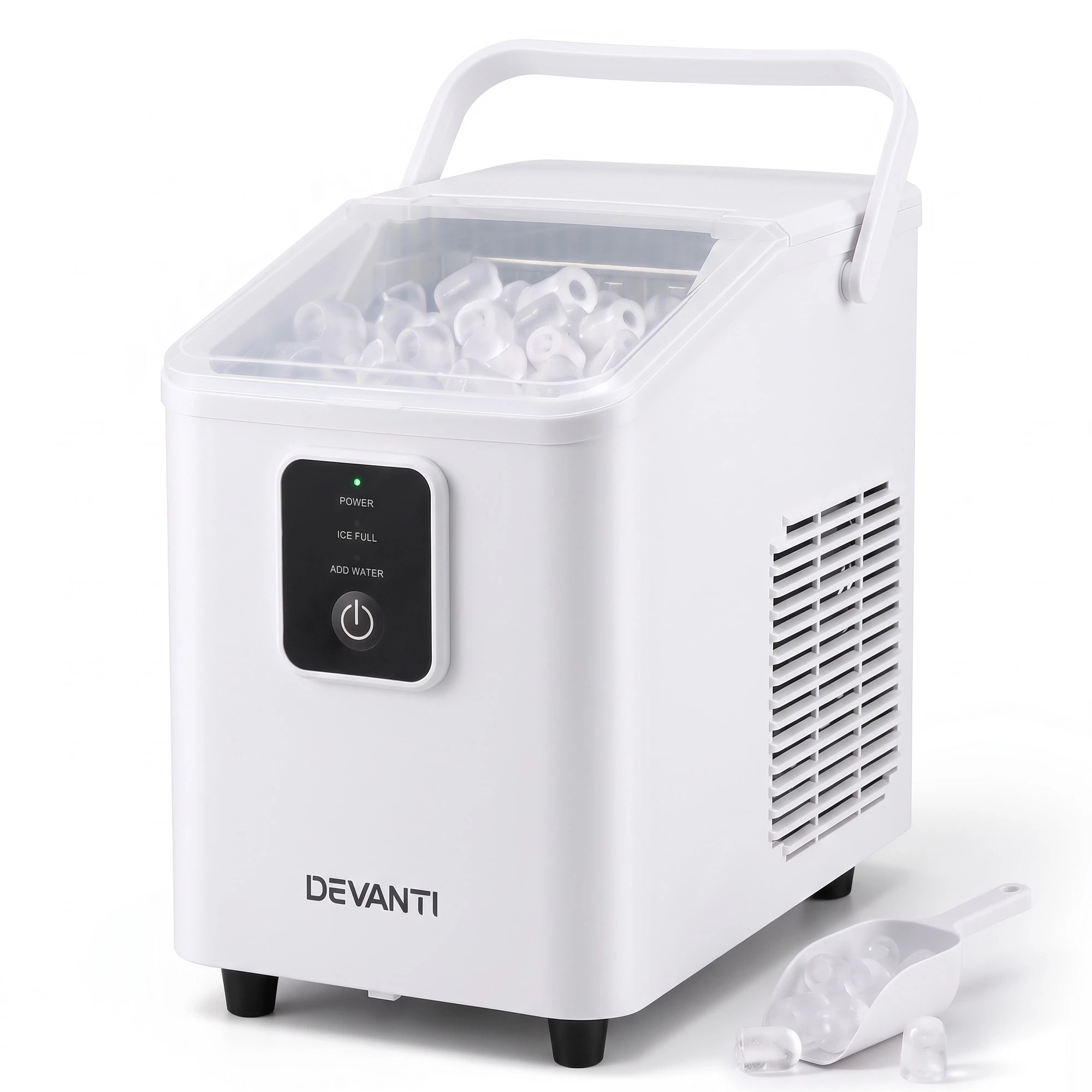 1 Devanti Ice Maker Machine 1112kg/24hr-White, 1 of 10