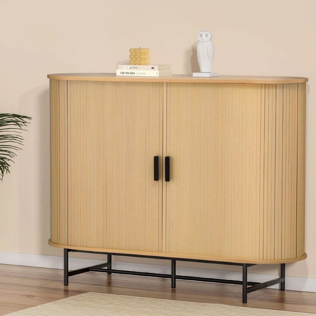 1 Artiss Buffet Sideboard Sliding Doors - Natural, 1 of 6