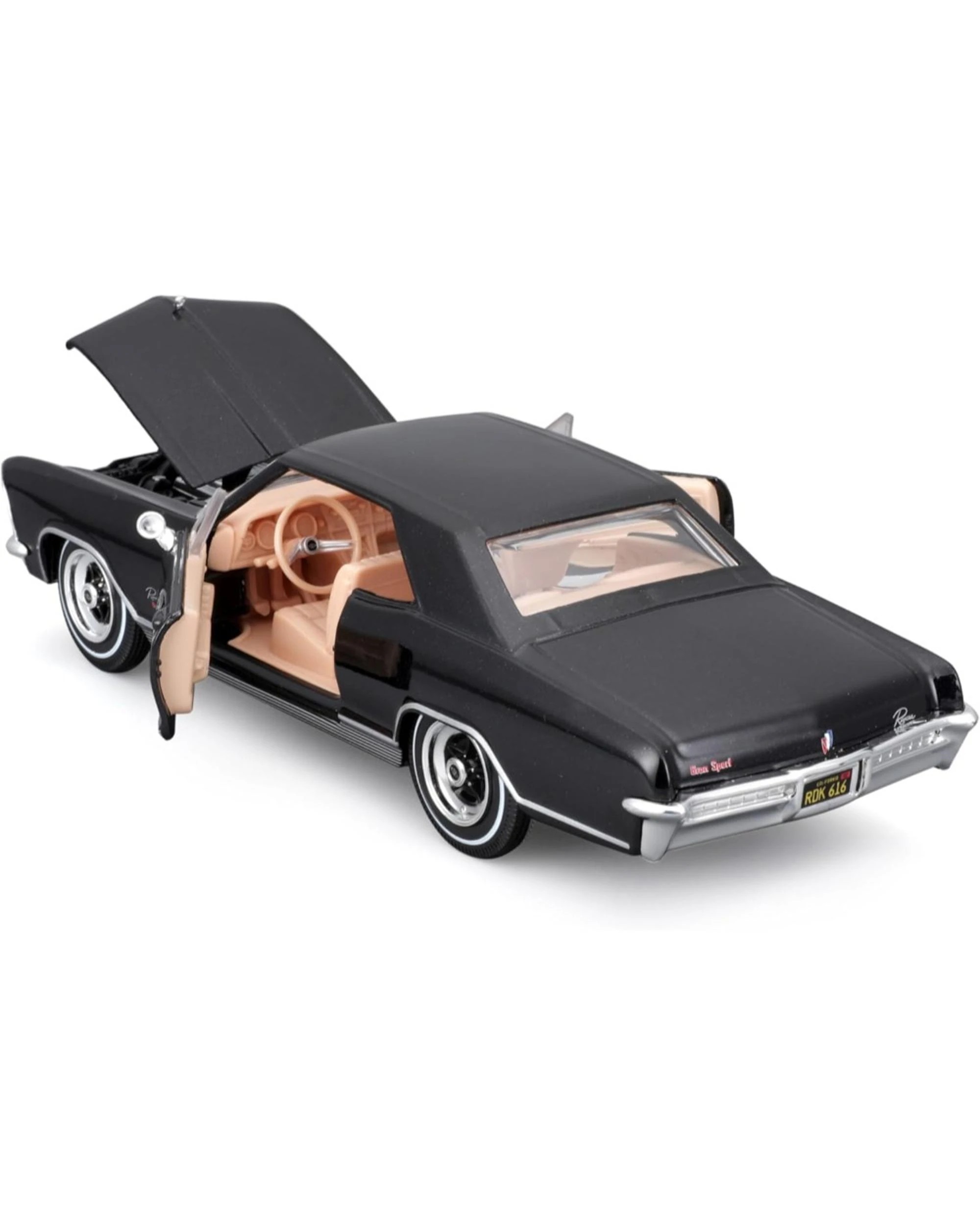 3 Maisto Special Edition 1965 Buick Riviera Gran Sport 1:26 Scale Model Car - Black, 3 of 3