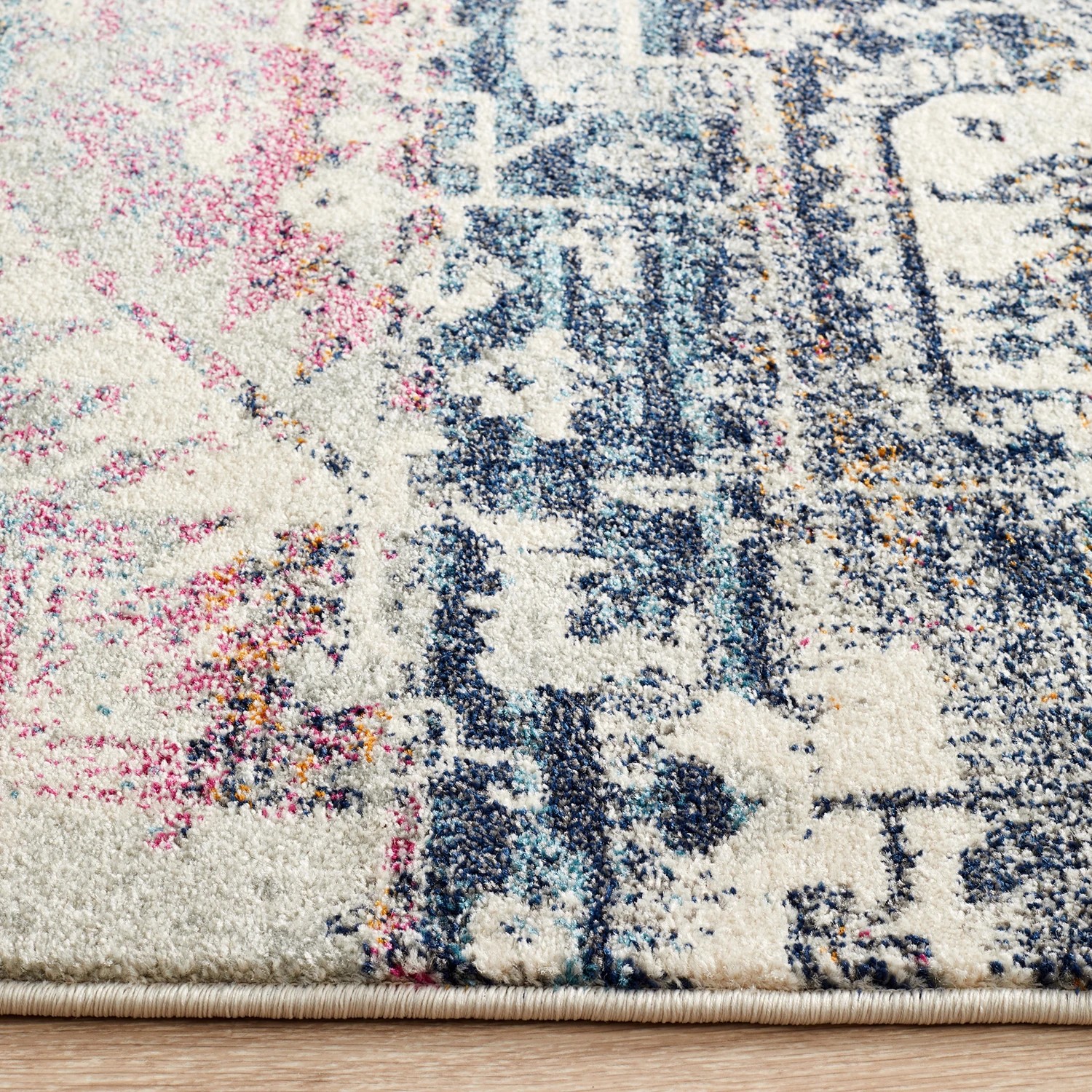 4 Common Ground Rugs Gallery 865 300x80cm - Medium Runner Power Loomed Pet Friendly Rug - Blue, 4 of 7