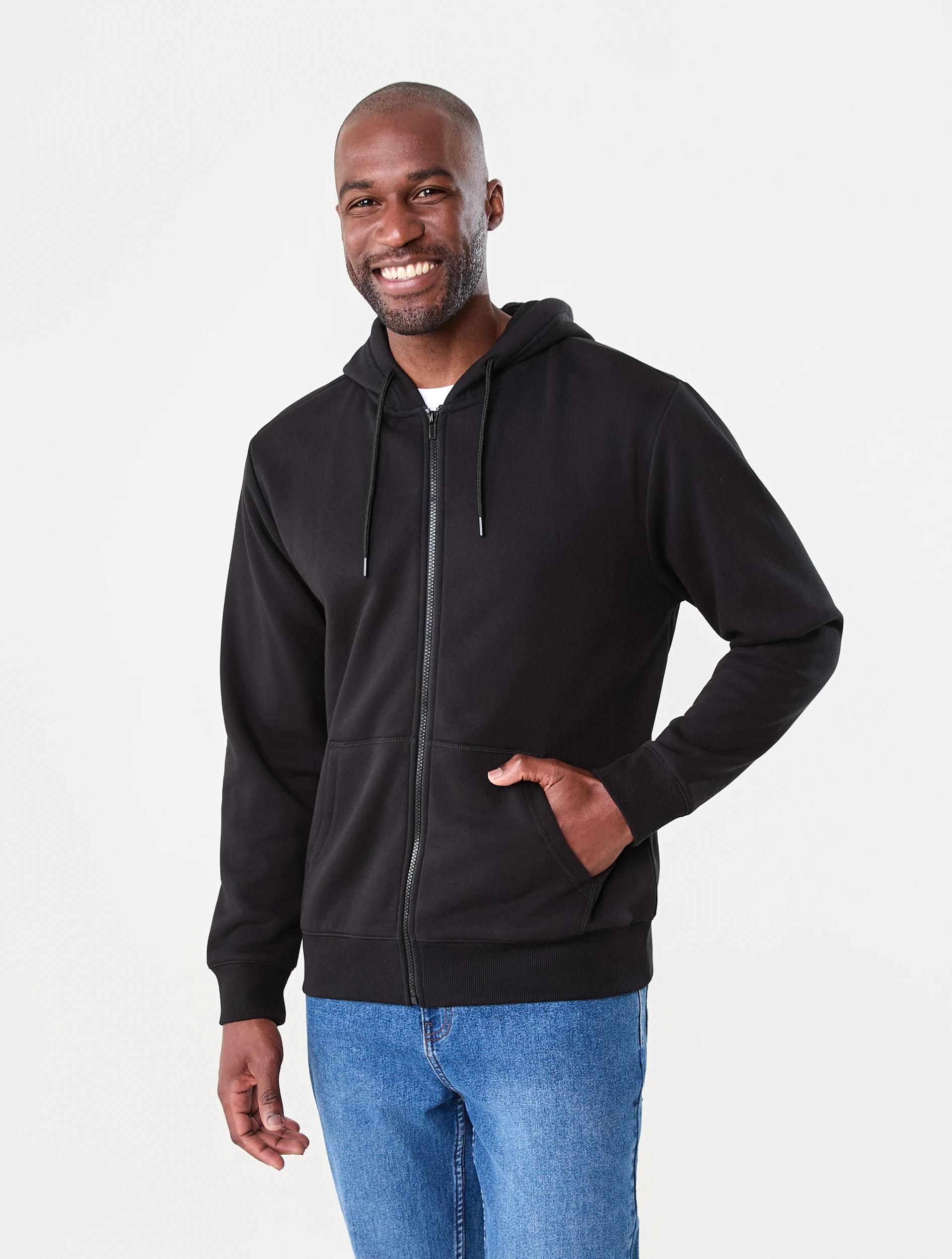 3 Zip Through Hoodie Black, 3 of 7