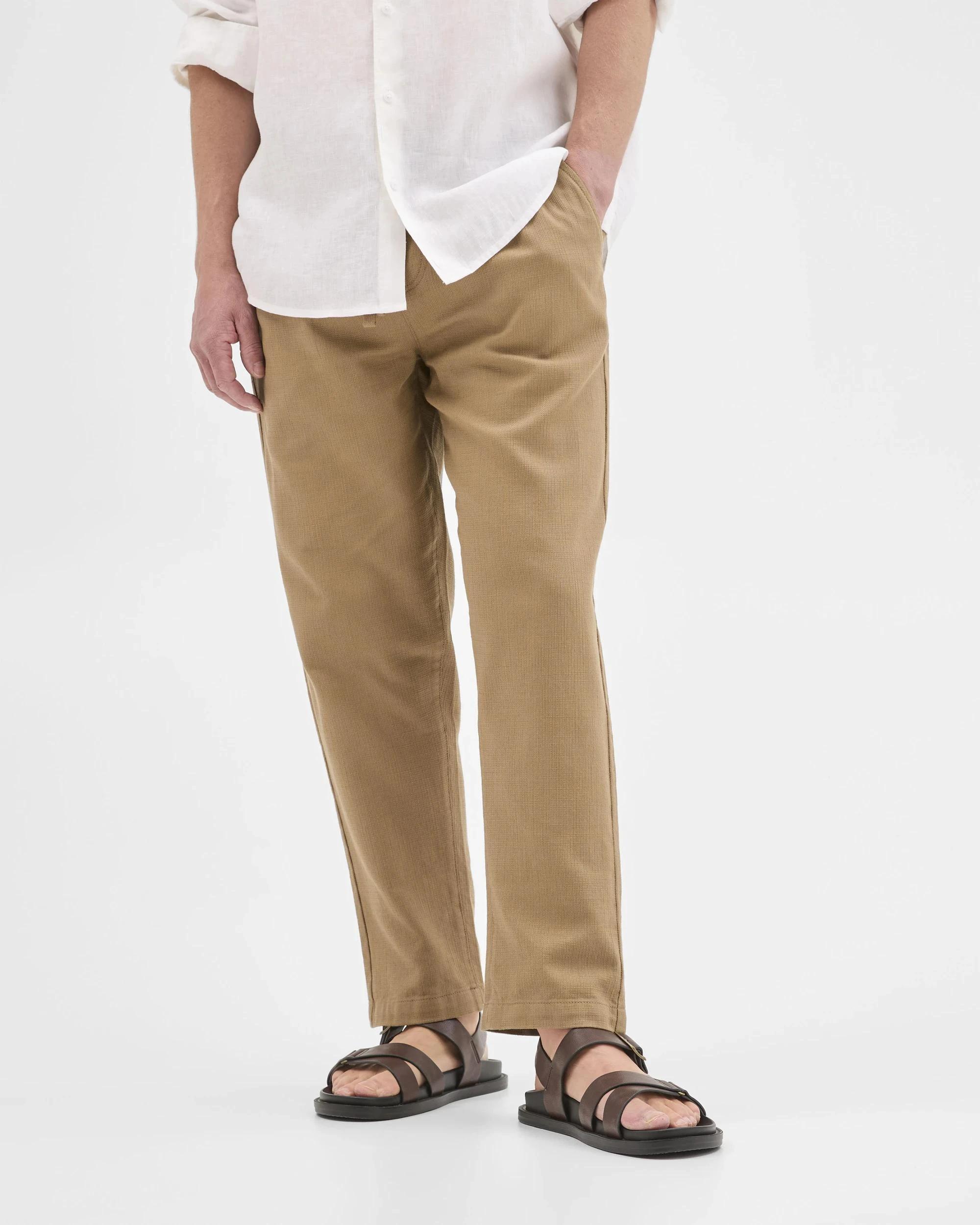 1 Target Australian Cotton Relaxed Textured Pants SEPIA TINT, 1 of 6