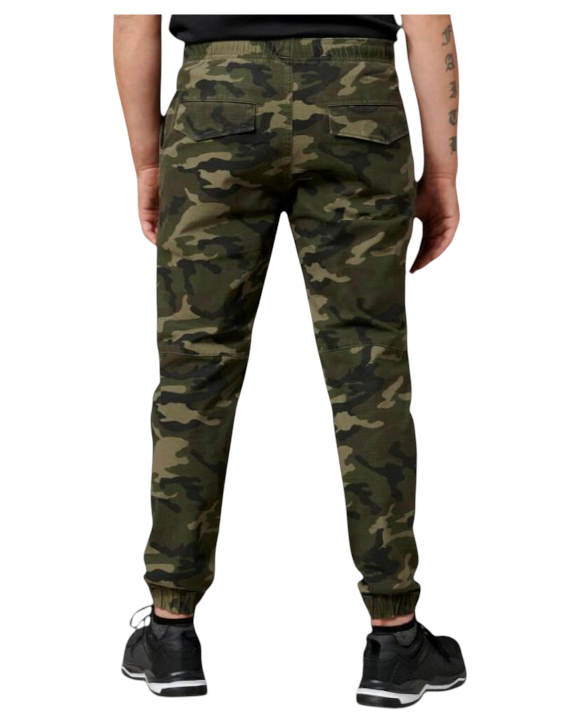 4 Hard Yakka Mens 3056 Camo Jogger Cotton Trackie Pant Camouflage CAMOUFLAGE, 4 of 6