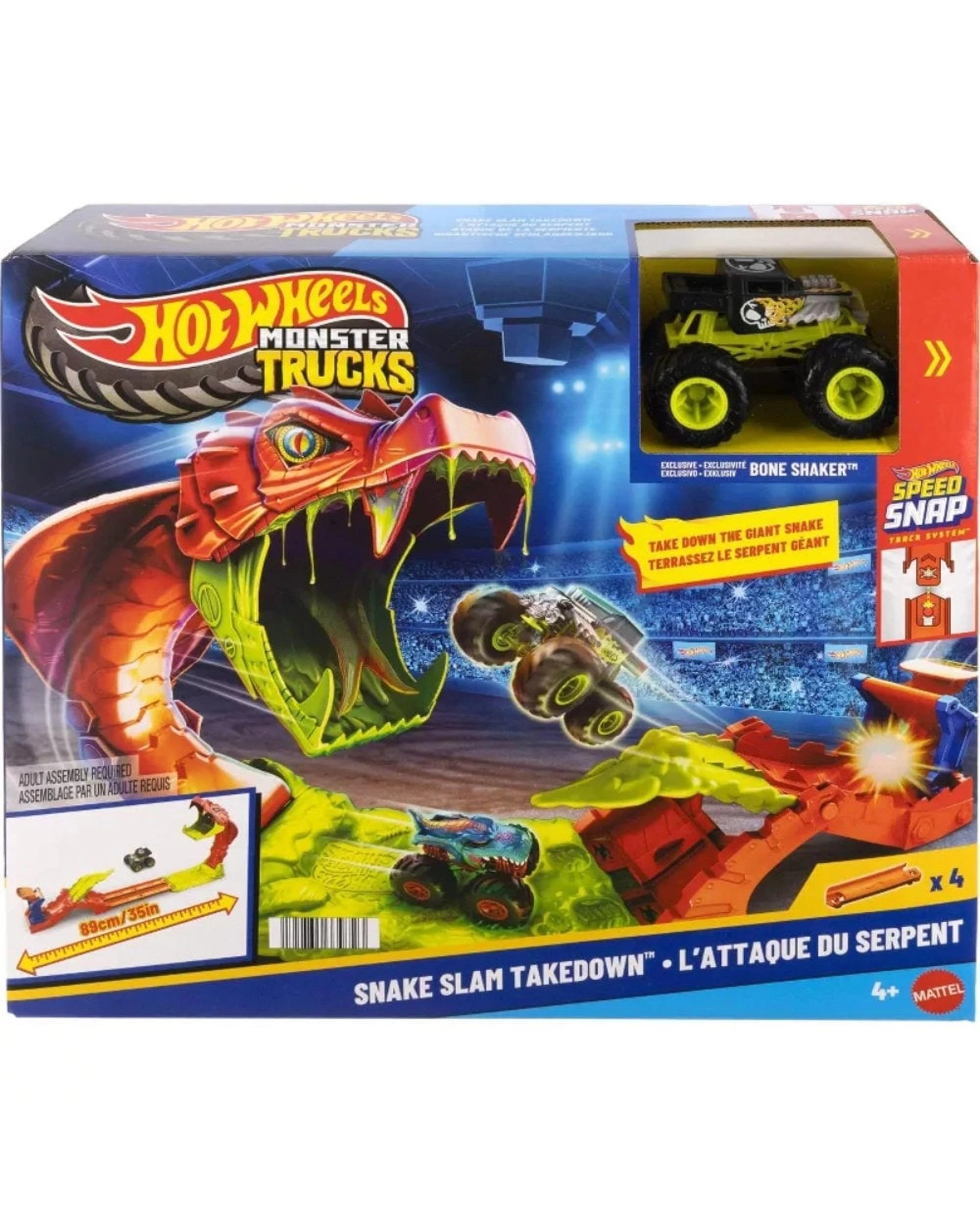 1 Hot Wheels Monster Trucks Snake Slam Takedown Playset, 1 of 6
