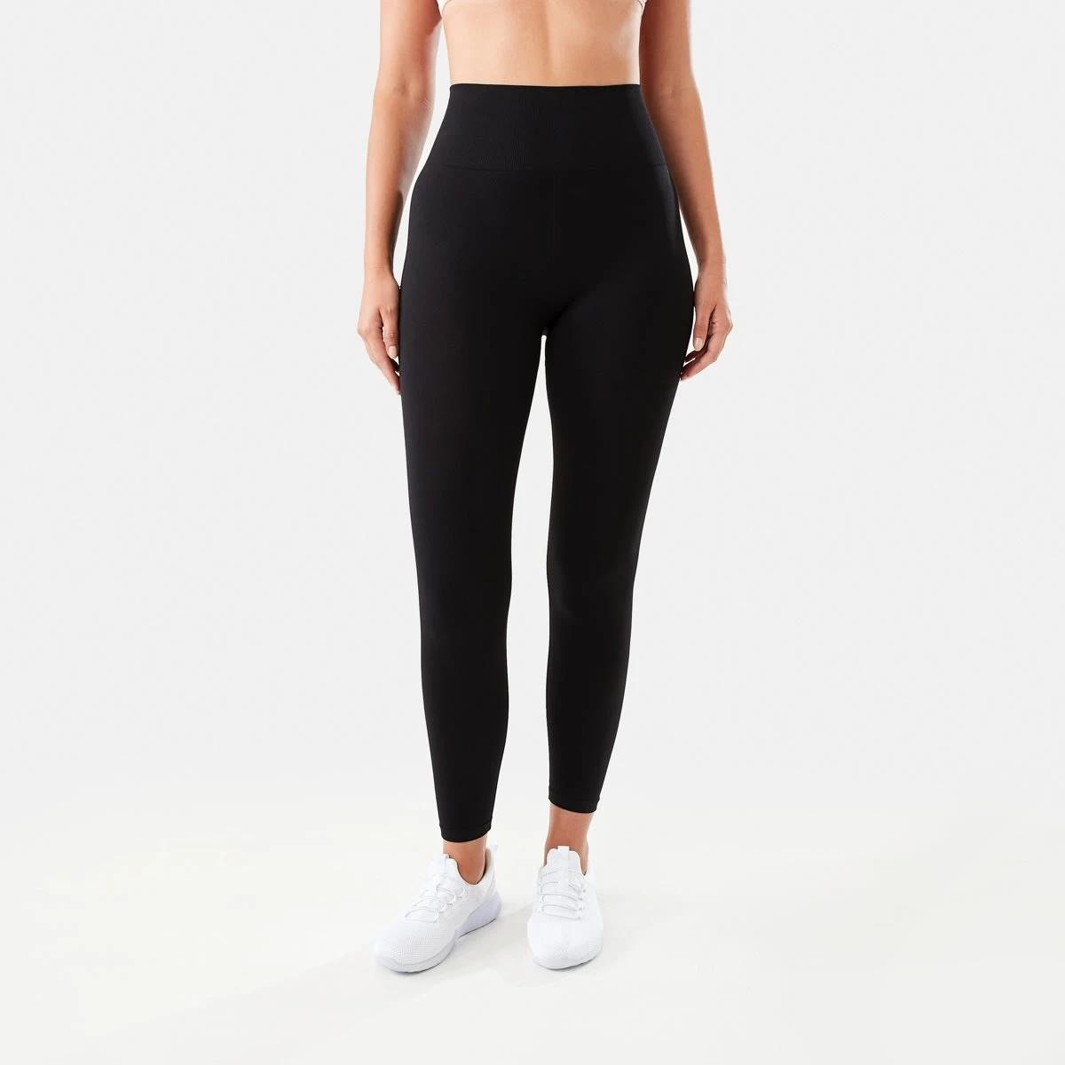 1 Active Womens Full Length Seamfree Leggings BLACK, 1 of 4