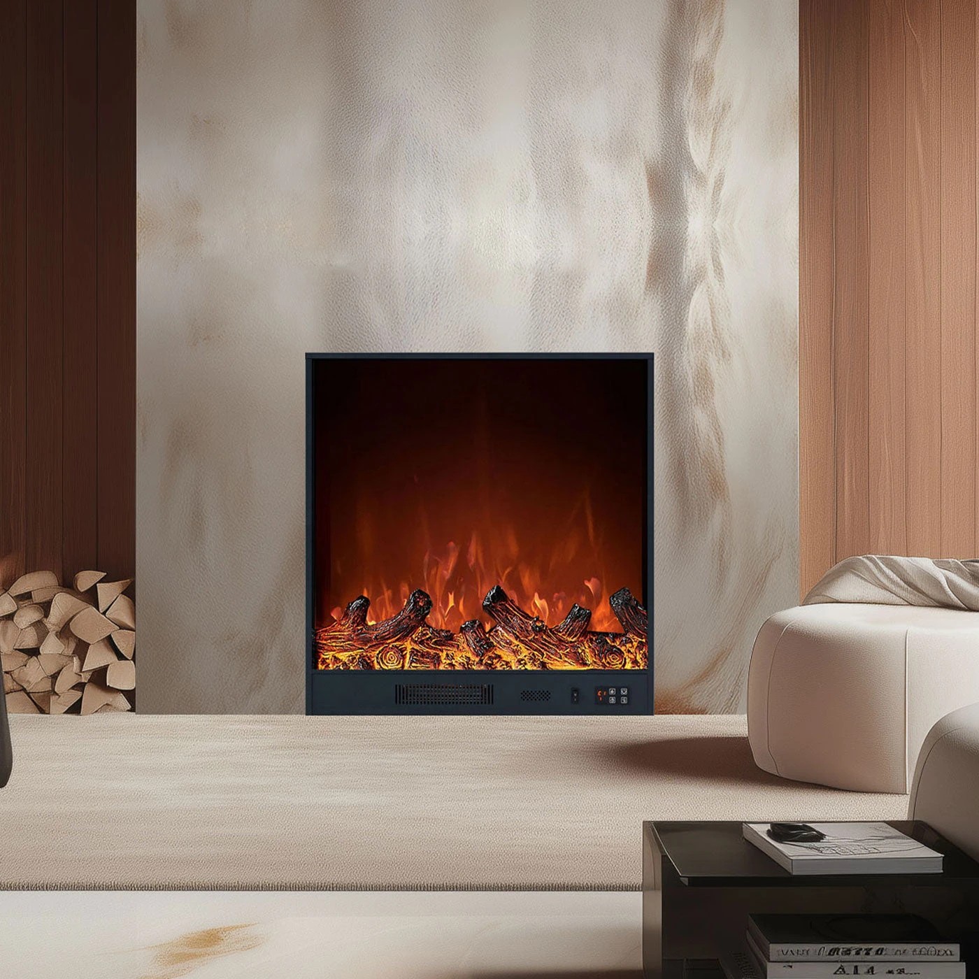 1 Moda Living Orion 30 inch Electric Fireplace Insert (Tall Model) - Black, 1 of 1