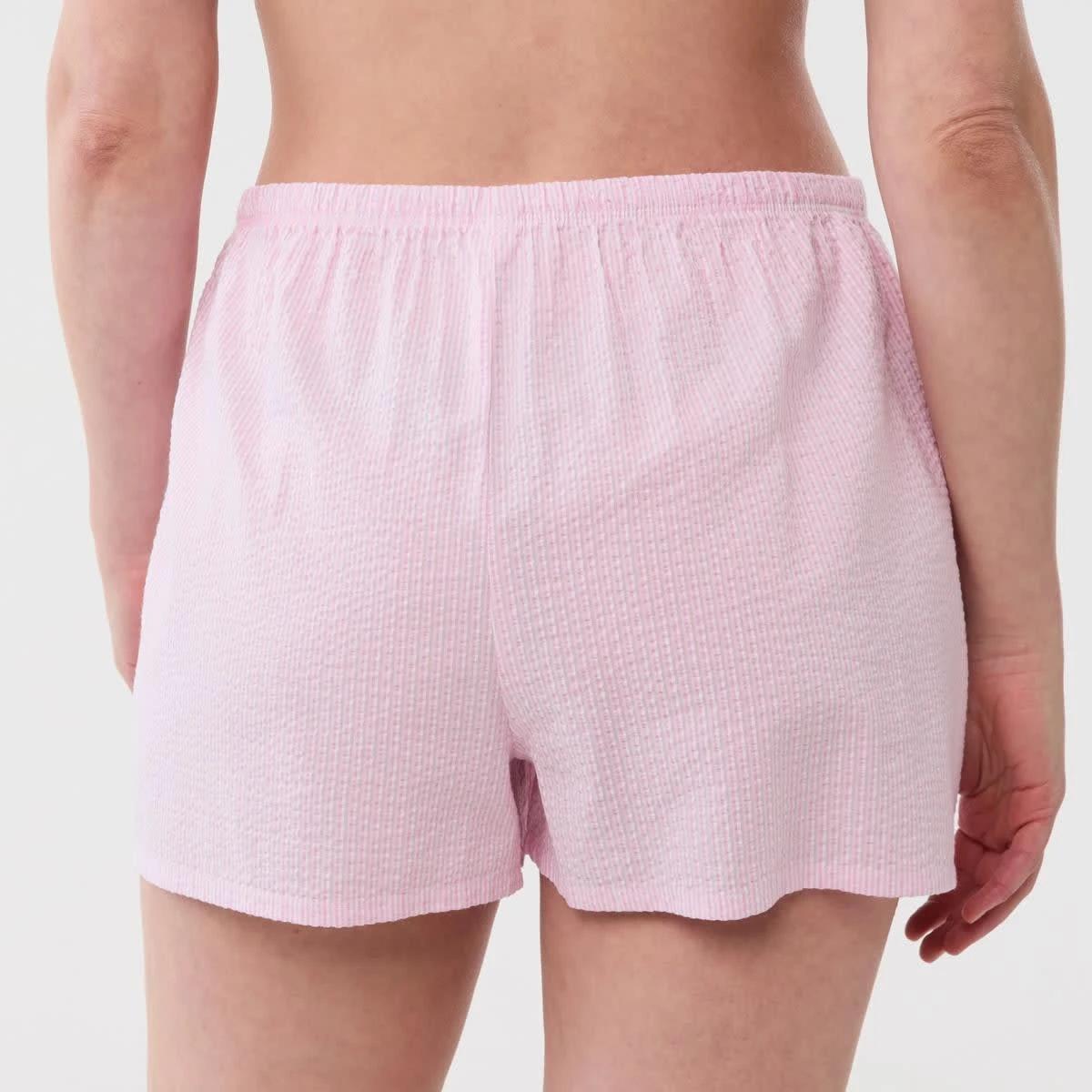 3 Cotton Seersucker Shorts Stripe Pink Icing, 3 of 6