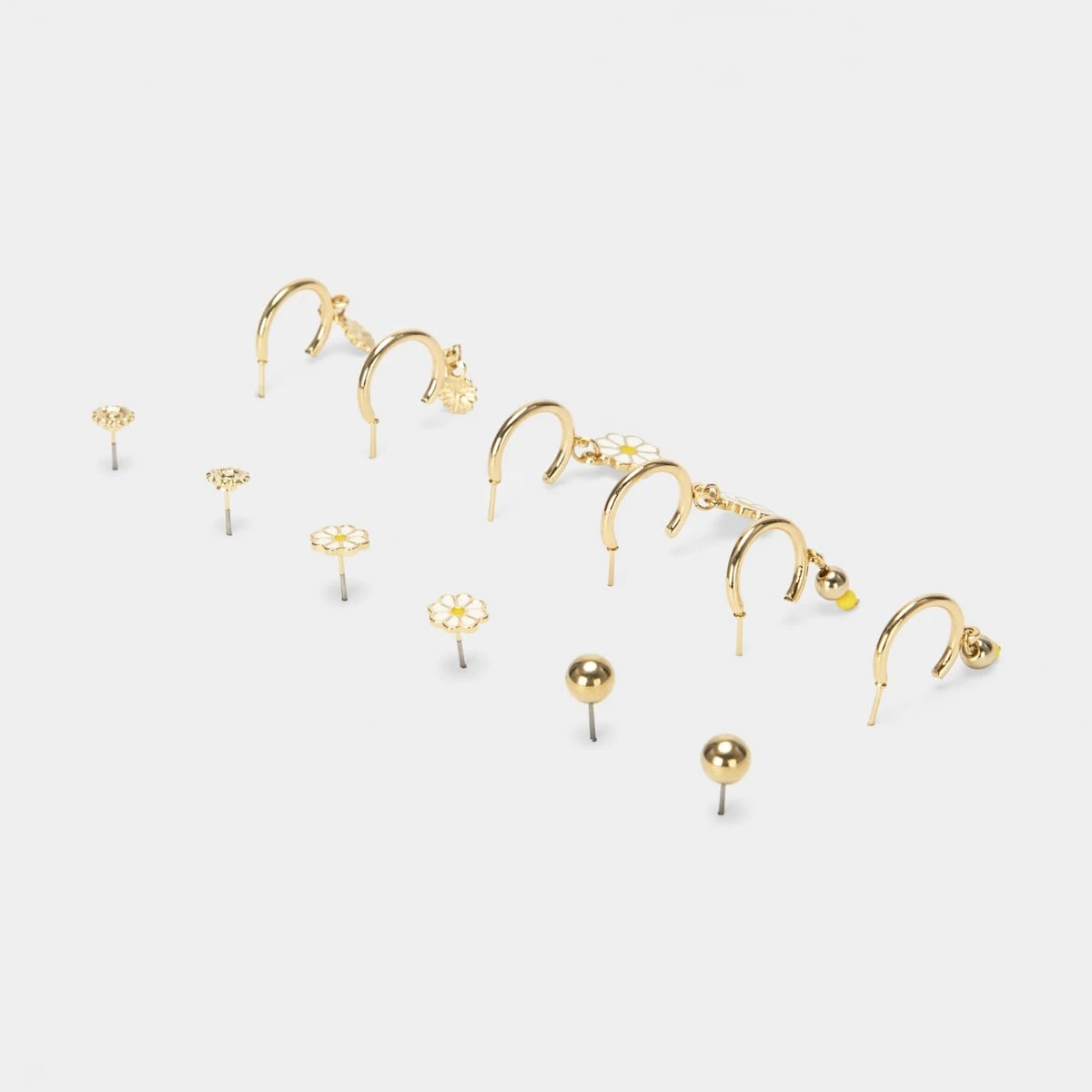 2 6 Pack Hoop and Stud Earrings - Gold Tone, 2 of 5