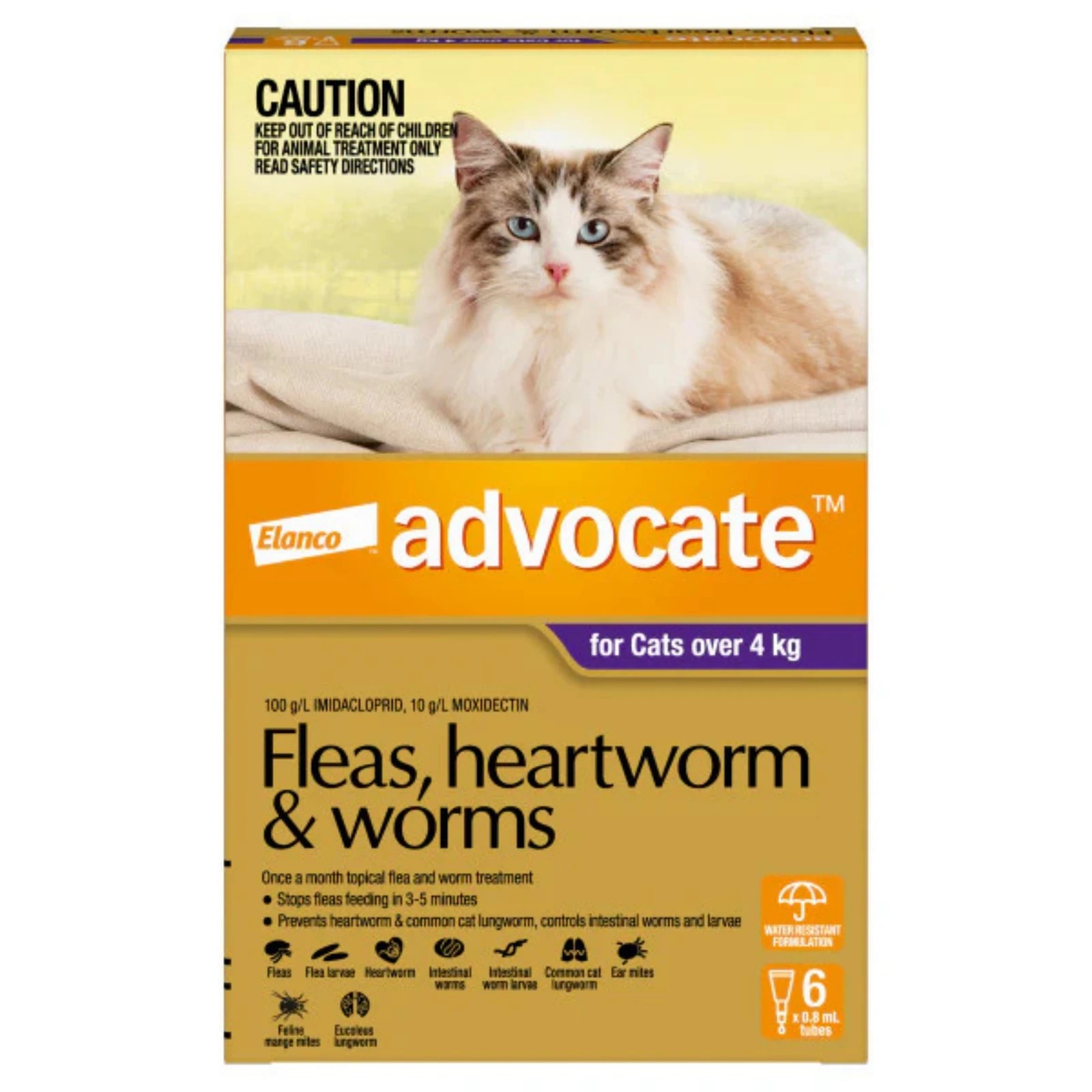 2 Advocate For Cats Flea And Worming Spot-on Over 4kg - 1 Pack, 2 of 2