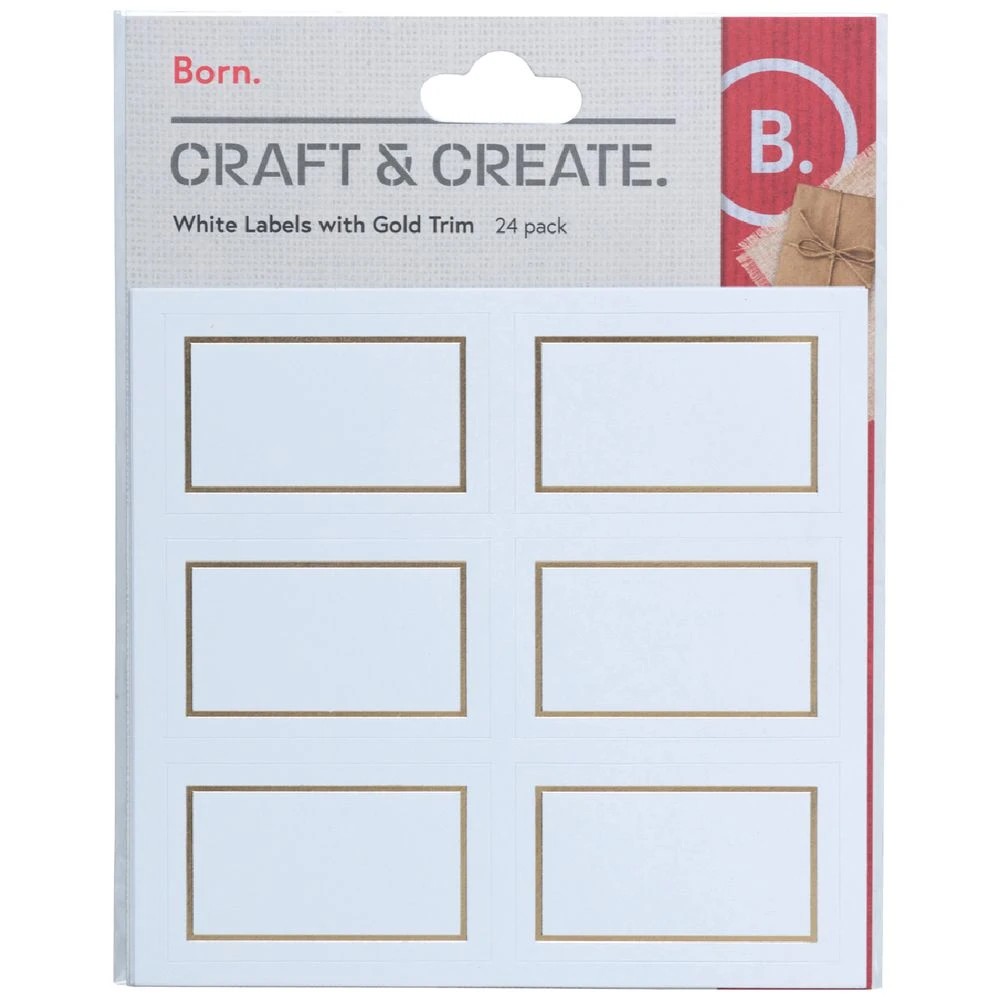 1 Born Adhesive Labels 24 Pack, 1 of 2