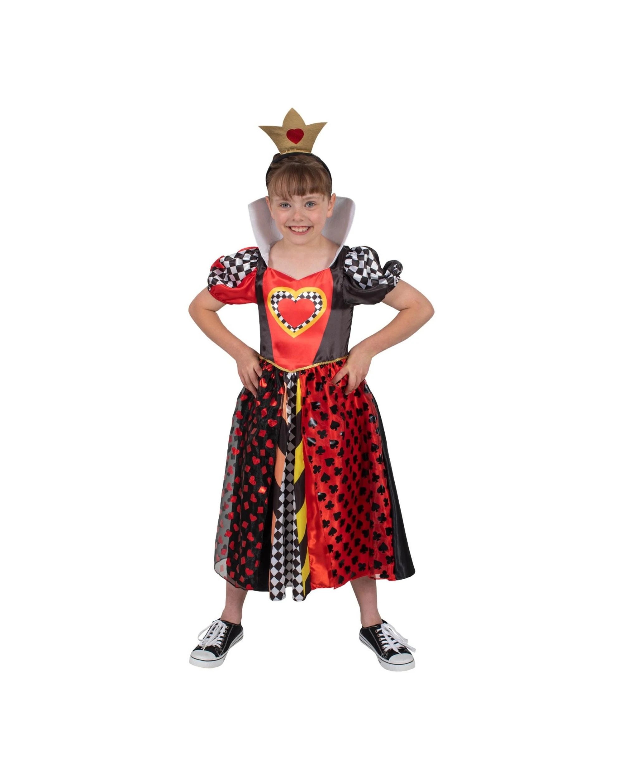 2 Disney Alice in Wonderland Queen of Hearts Deluxe Child Costume S 3-5 Years, 2 of 4
