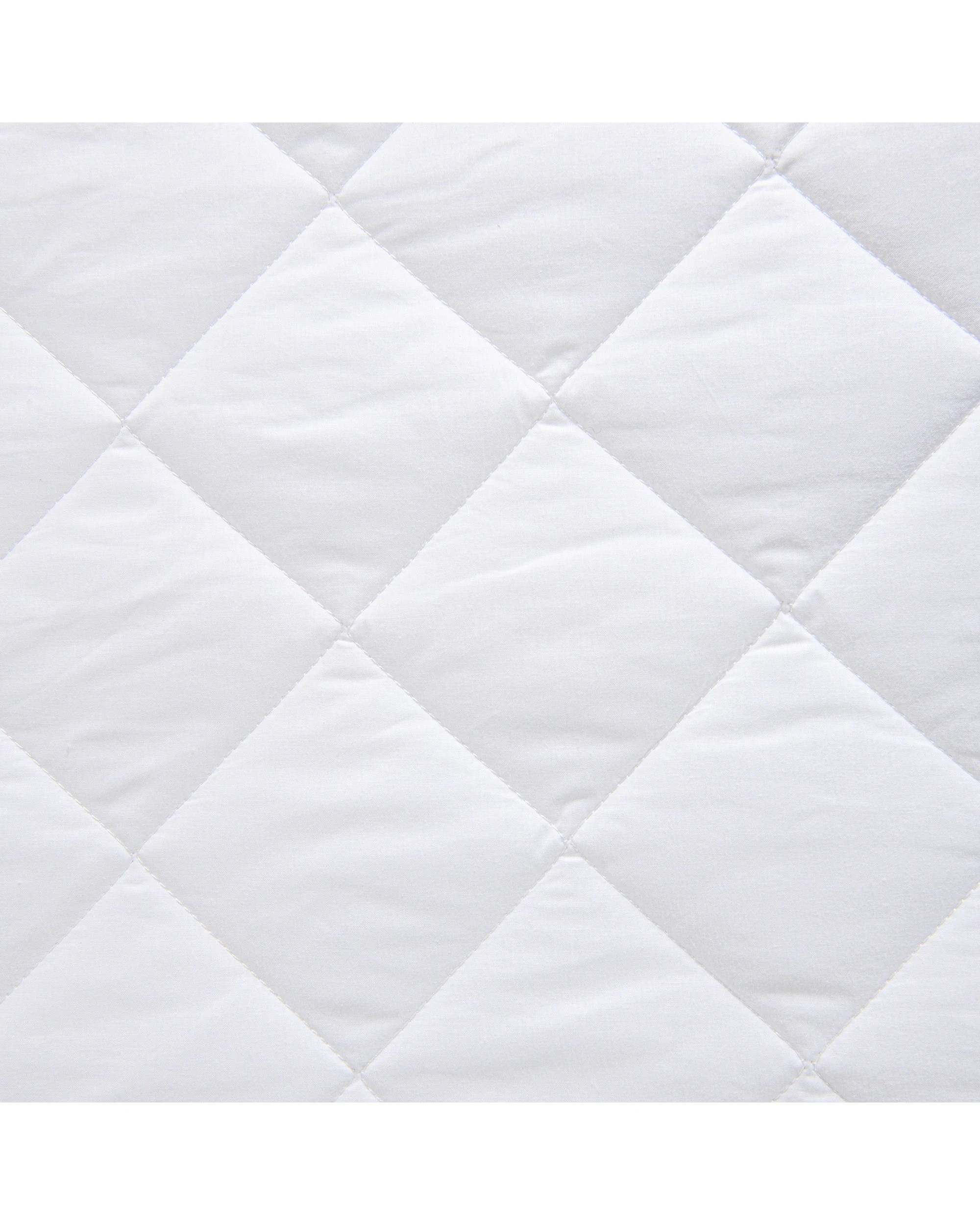 3 ESSN Commercial Cotton Cover Quilted Mattress Protector with Corner Straps - Double Bed - White, 3 of 5