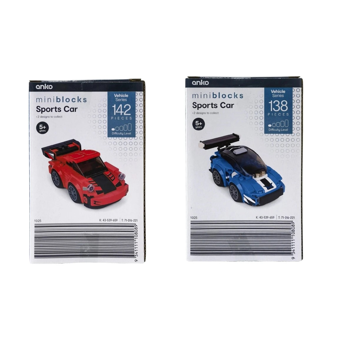 4 Mini Blocks Vehicle Series: Sports Car - Assorted, 4 of 4