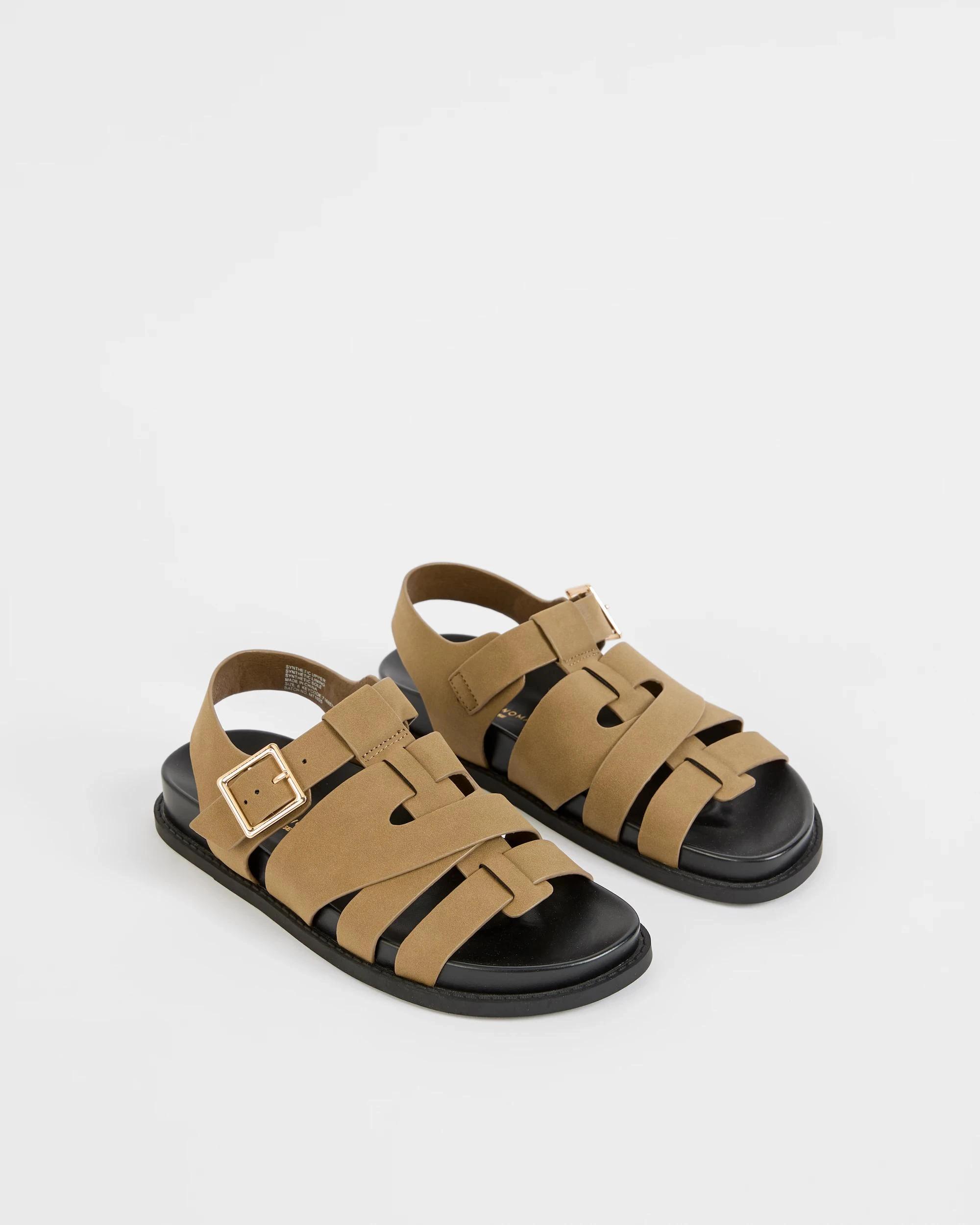 3 Target Woman Back Strap Caged Toe Moulded Sandal - Peta DARK CHESTNUT, 3 of 3