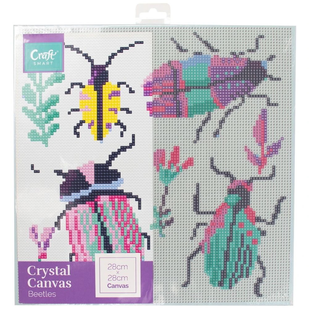 1 Craftsmart Crystal Canvas 28x28 Beetles, 1 of 2
