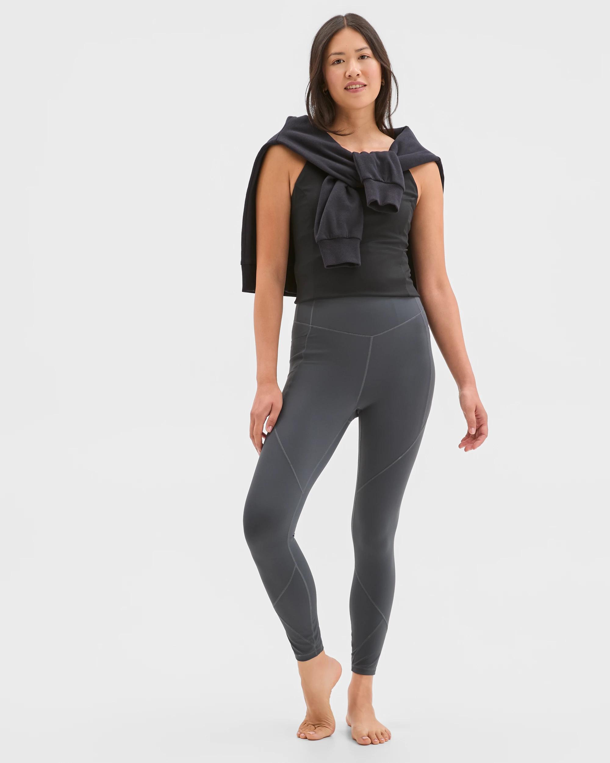 1 Target Active Infinity Sculpt High Rise 7/8 Length Tights GRAPHITE, 1 of 7