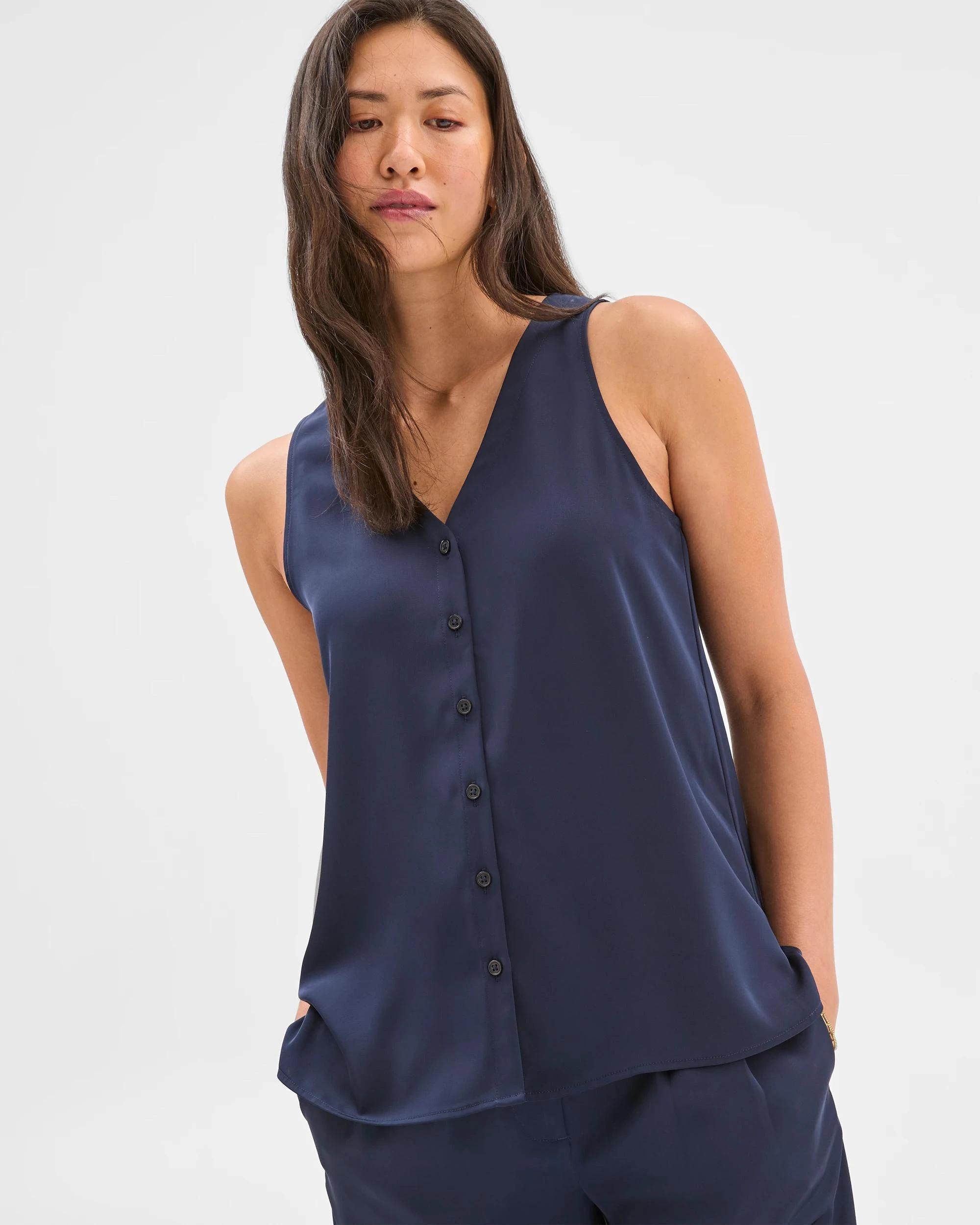 6 Sleeveless Vest Detail Top - Preview OXFORD, 6 of 6