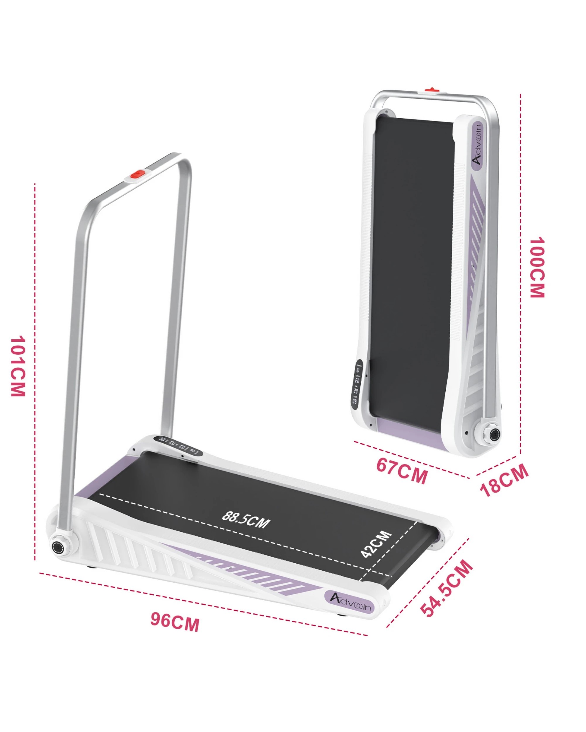 6 Advwin Incline Treadmill Under Desk Walking Pad White - White, 6 of 6