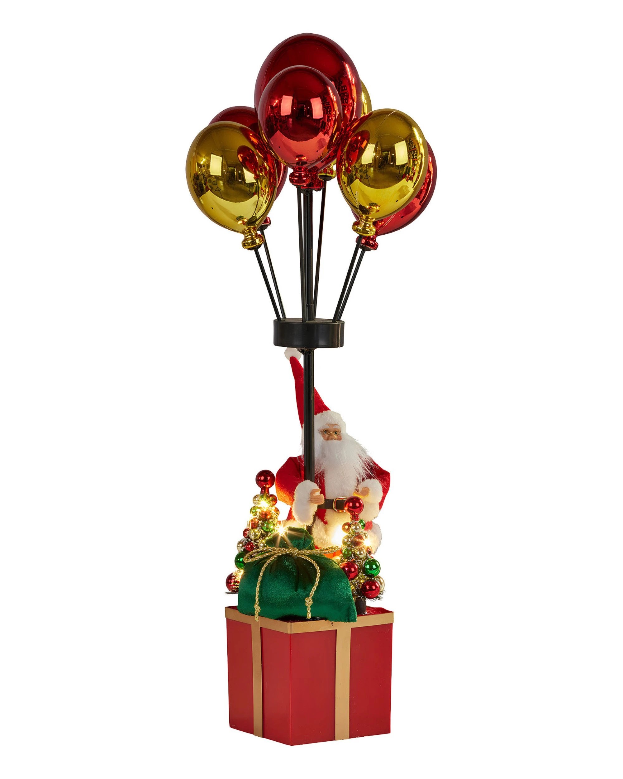 1 Christabelle 60cm Led Christmas Santa Claus With Balloons And Lights Ornament Decoration, 1 of 5