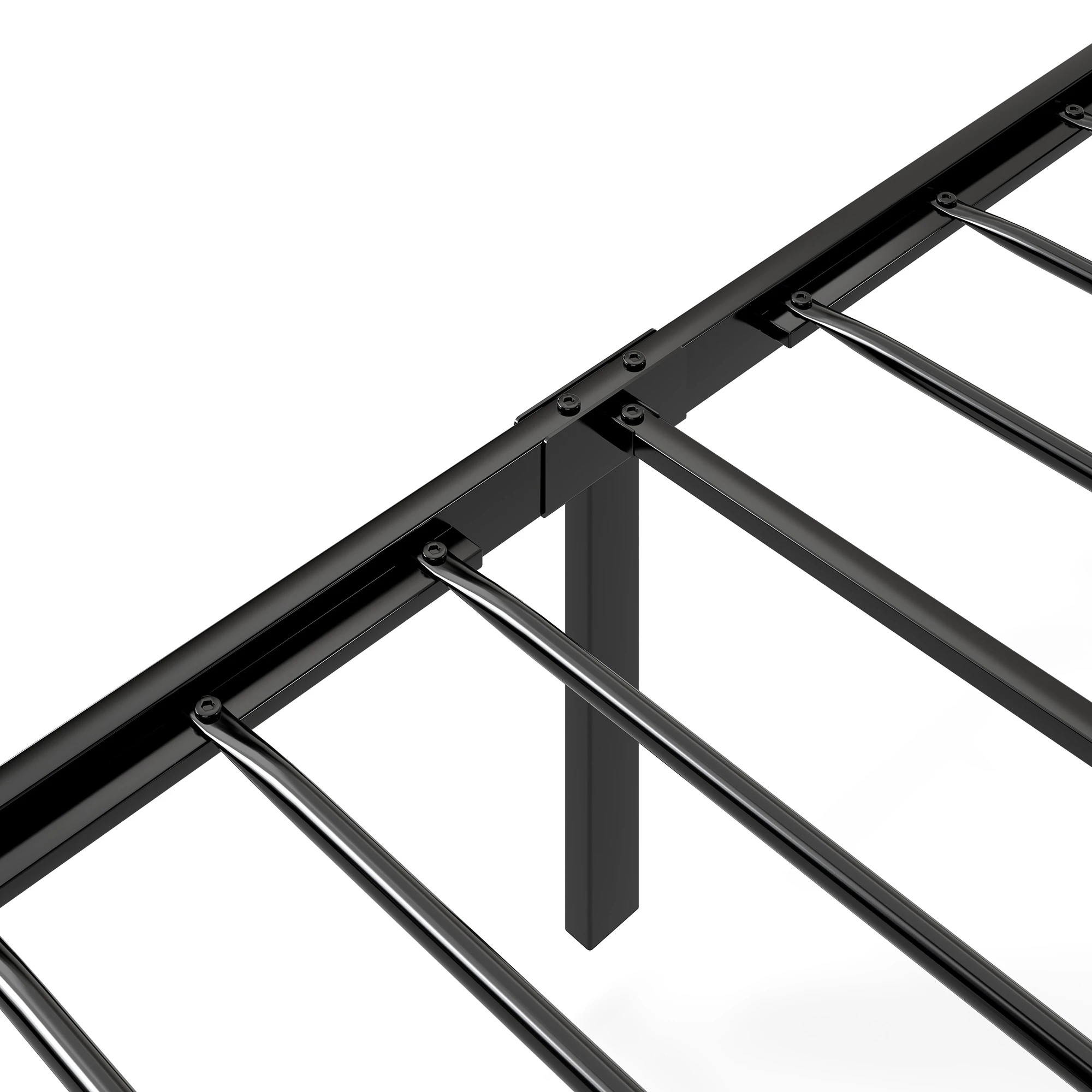 6 Levede Single Bed Frame PU with LED and Charging Station - Black, 6 of 9