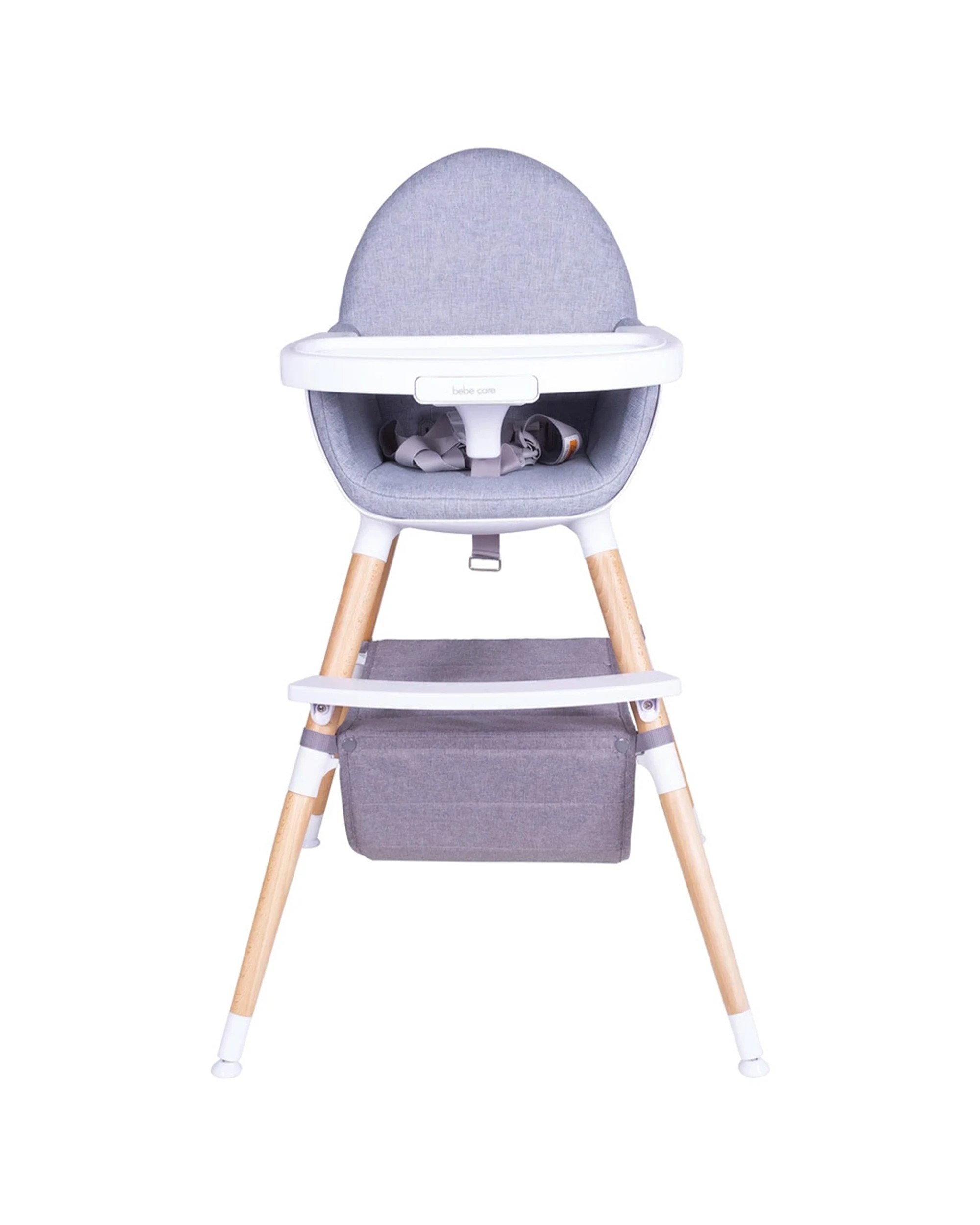 2 Bebe Care Zuri High Chair Adjustable Tray 5 Point Harness Storage Basket - Multi, 2 of 5