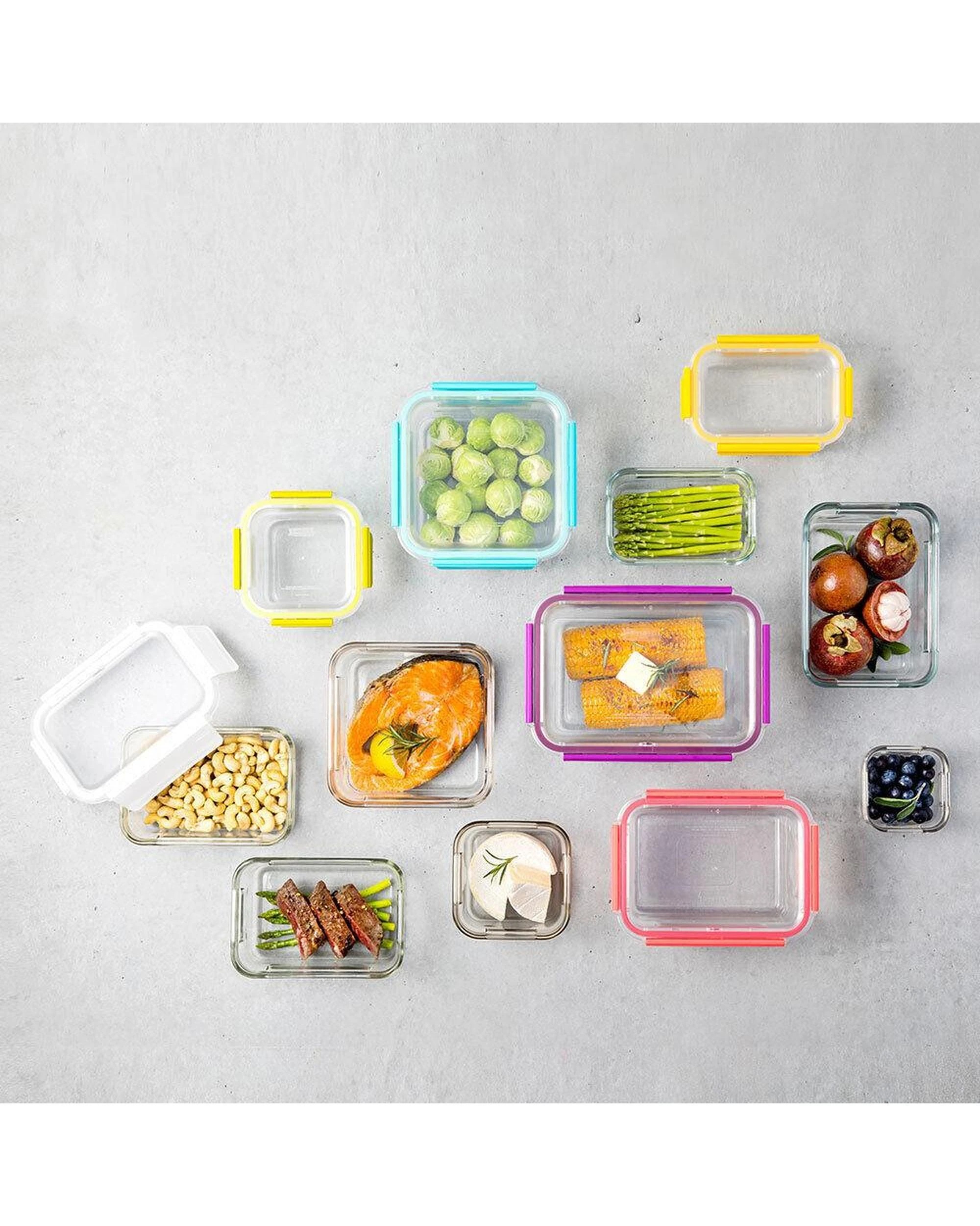 3 Glasslock Ovensafe Tempered Glass Food Storage Set w Lid 12pc, 3 of 4