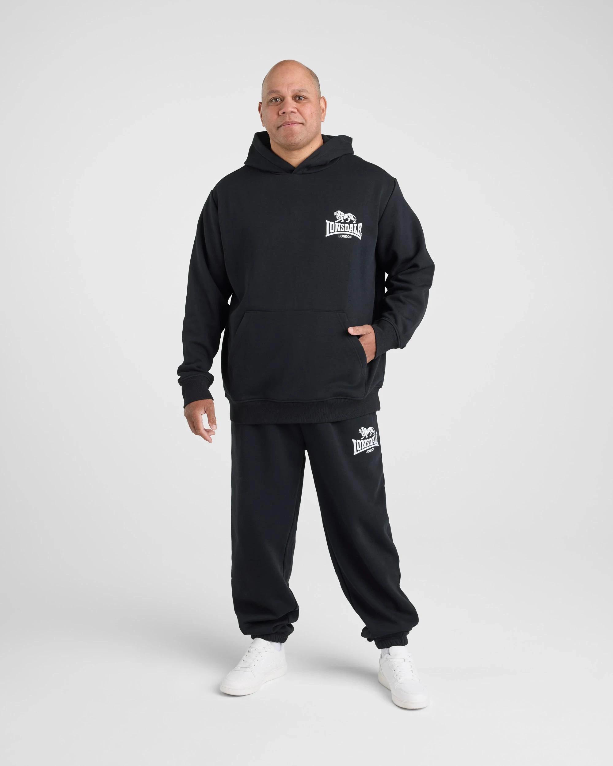 5 Lonsdale London Plus Sport Hoodie BLACK, 5 of 5