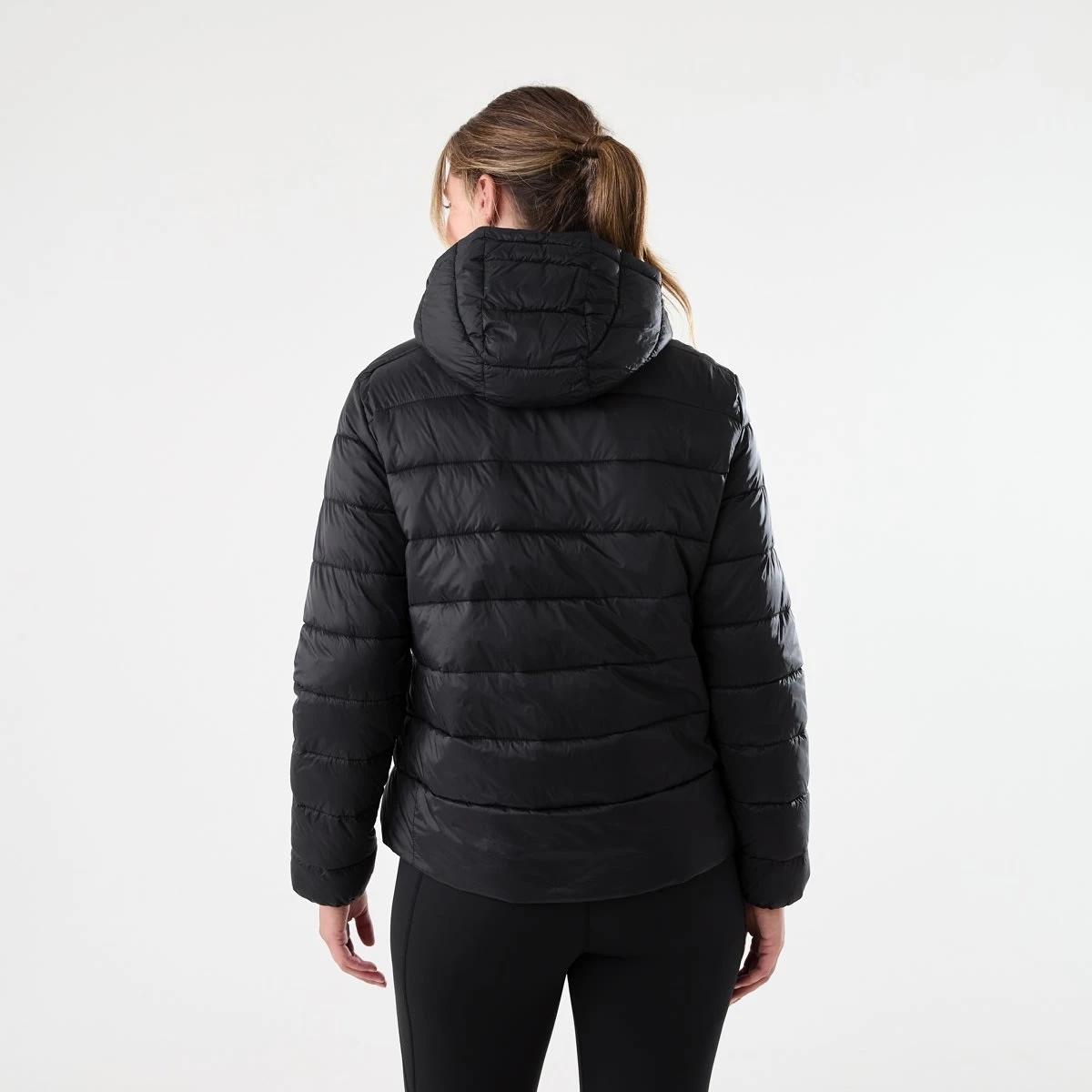 4 Active Womens Packable Puffer Jacket Black, 4 of 7
