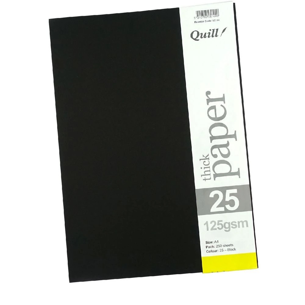 4 Quill A4 125gsm Paper Black 250 Pack, 4 of 4