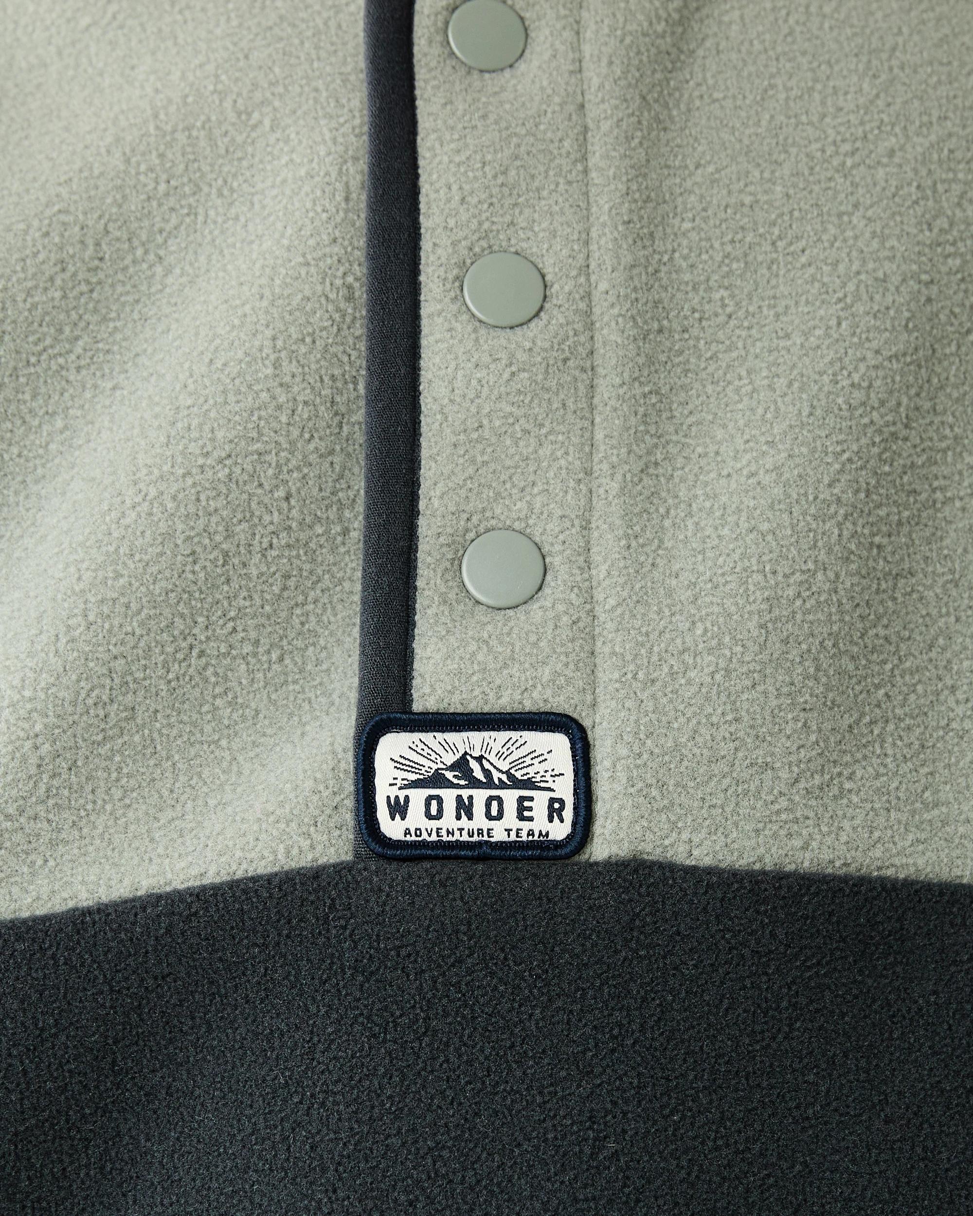 5 Polar Fleece Button Up Sweatshirt Wood Grey, 5 of 7